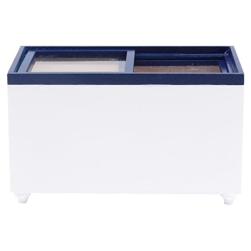 Congelador Miniatura de Madera Vintage 12x7.3x6.1cm Ibasenice