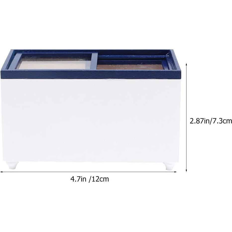 Congelador Miniatura de Madera Vintage 12x7.3x6.1cm Ibasenice