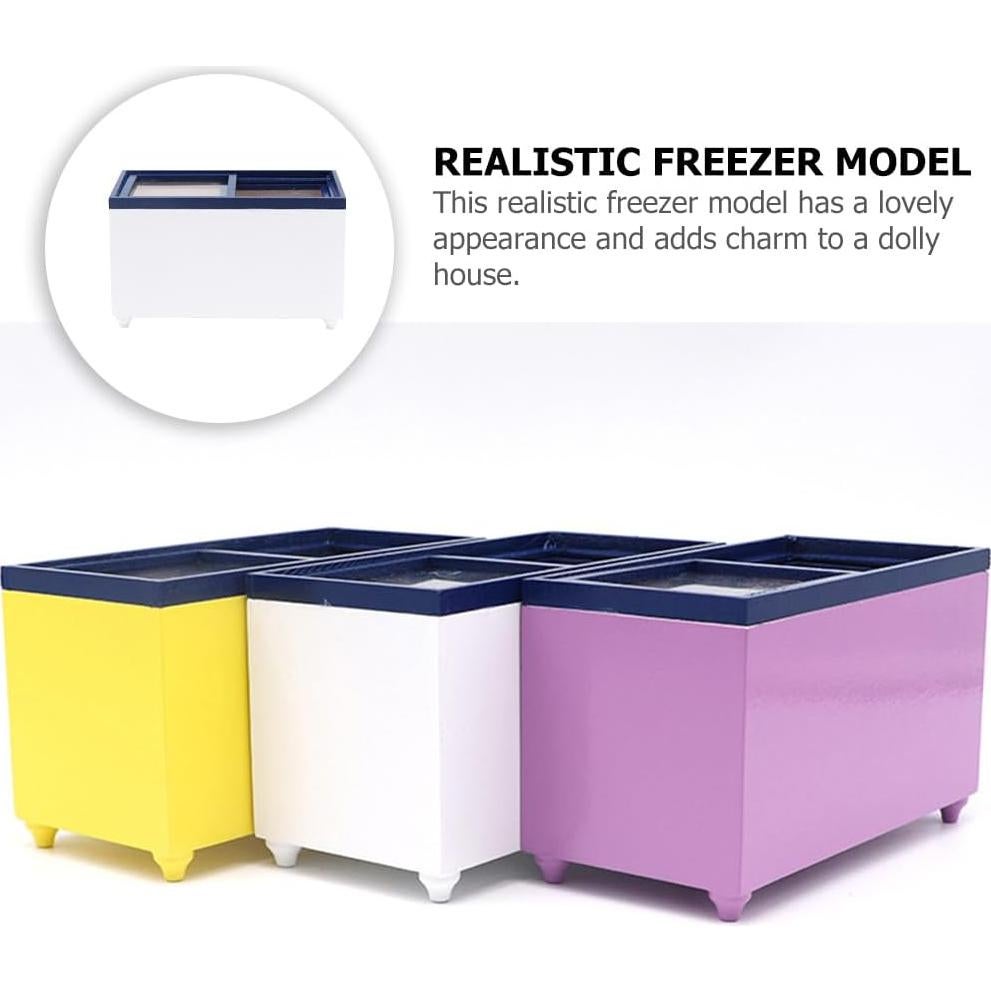 Congelador Miniatura de Madera Vintage 12x7.3x6.1cm Ibasenice