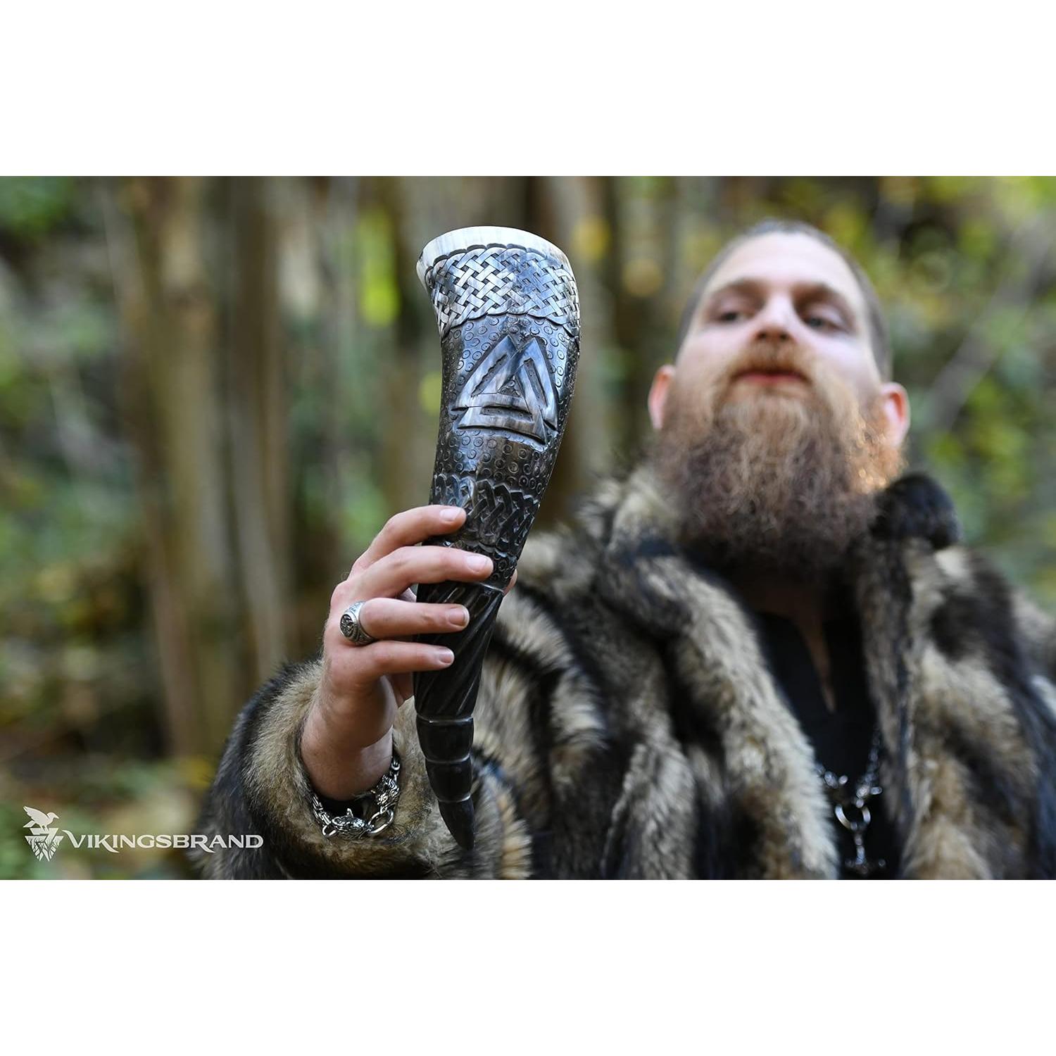 Cuerno de Bebida Vikingo VikingsBrand con Soporte - 0.59 kg