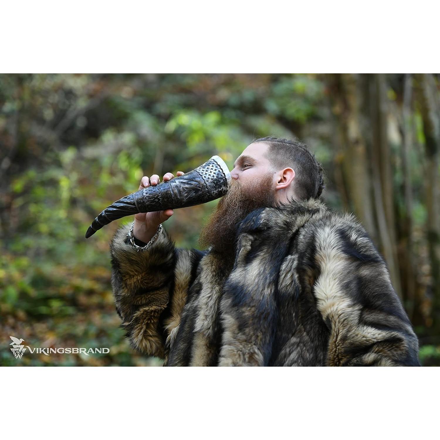 Cuerno de Bebida Vikingo VikingsBrand con Soporte - 0.59 kg