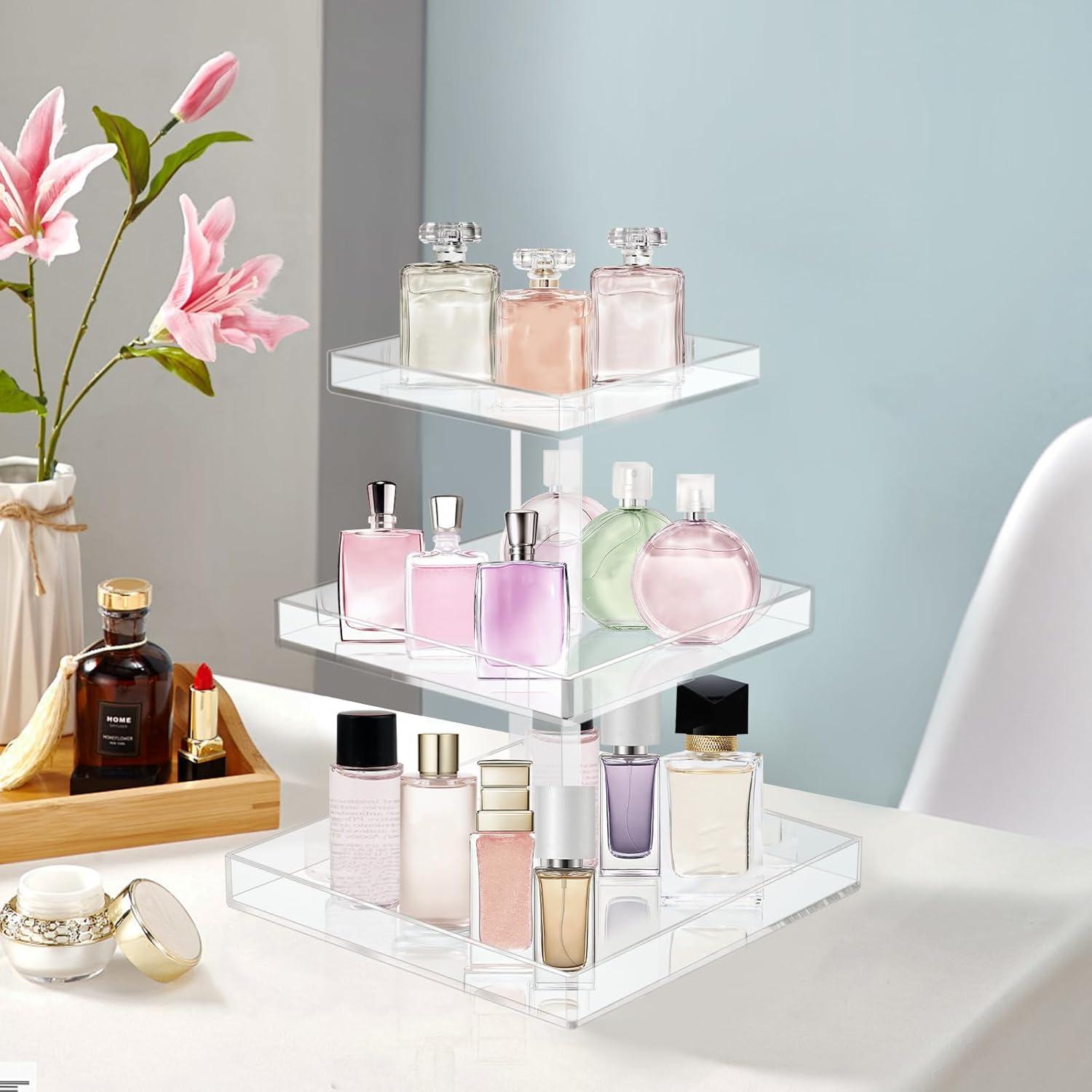 Organizador de Perfume YAGELI Acrílico Transparente 3 Niveles