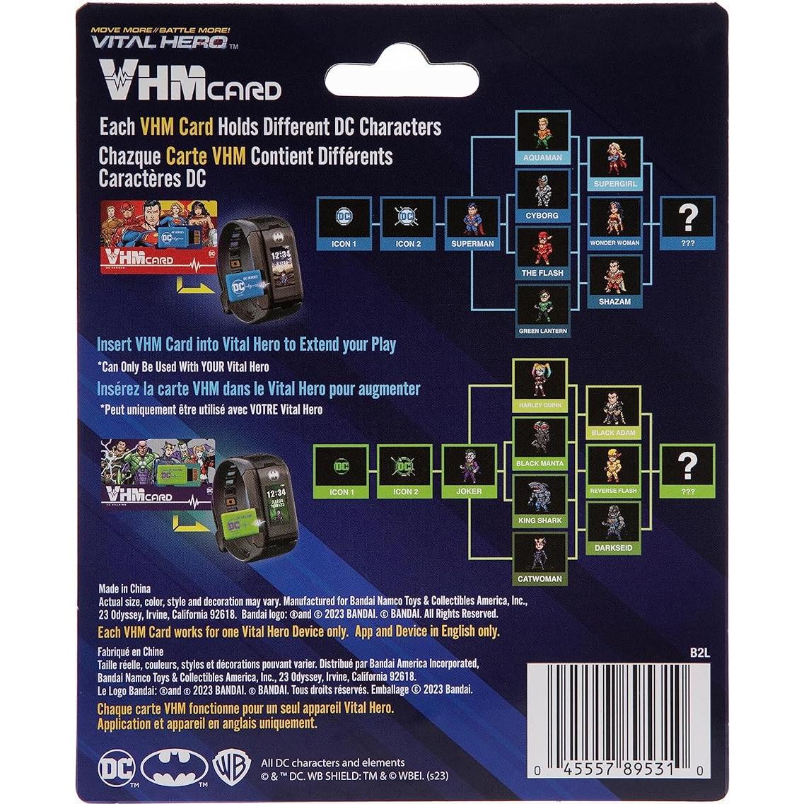 Paquete de Tarjetas de Memoria Vital Hero Bandai DC - Superhéroes