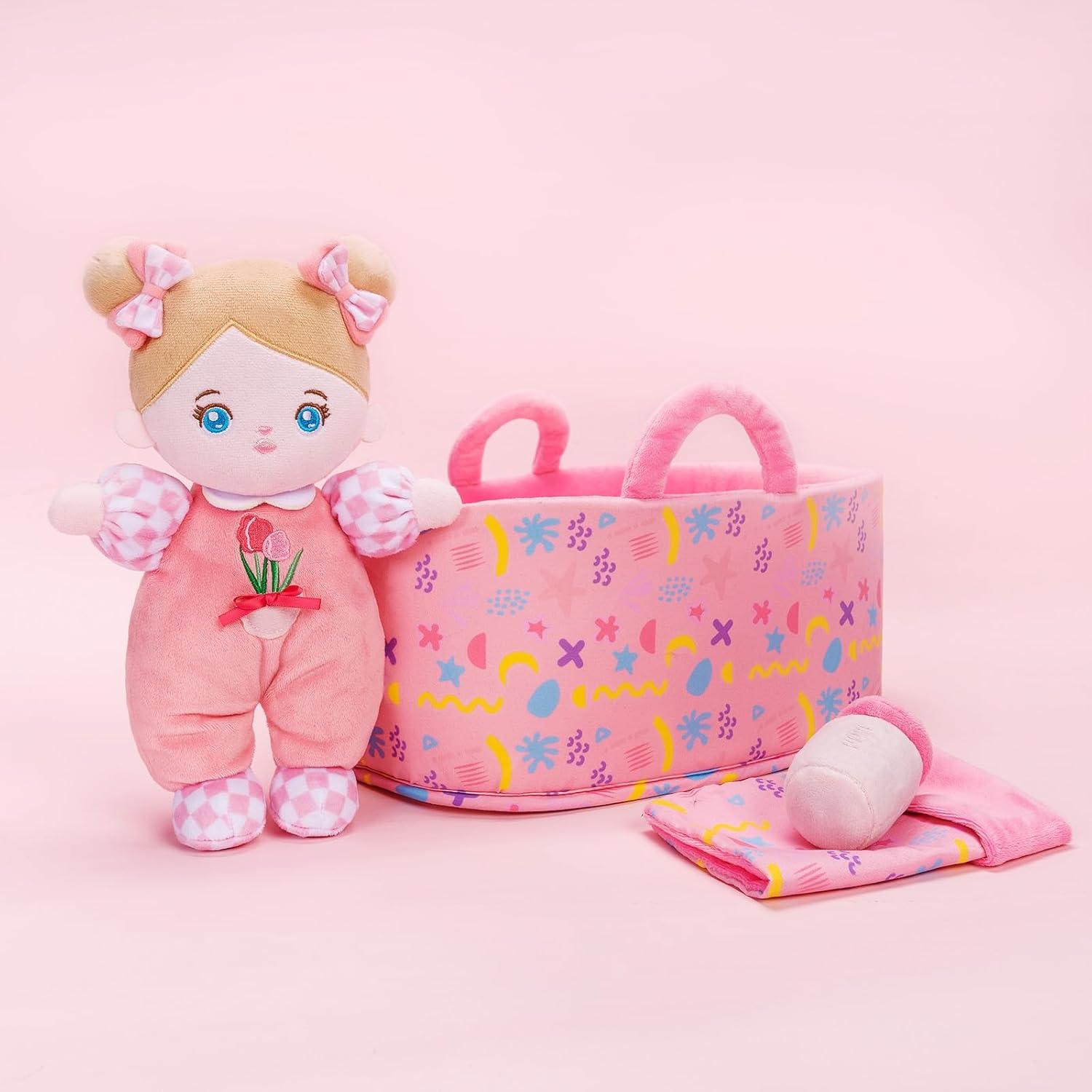 Conjunto de Muñeca Suave OUOZZZ 25.4 cm Rosa para Bebés