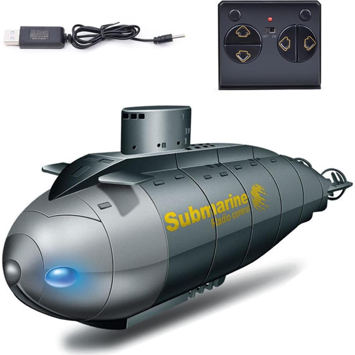 Submarino RC GoolRC 6CH Negro, Juguete Acuático para Niños