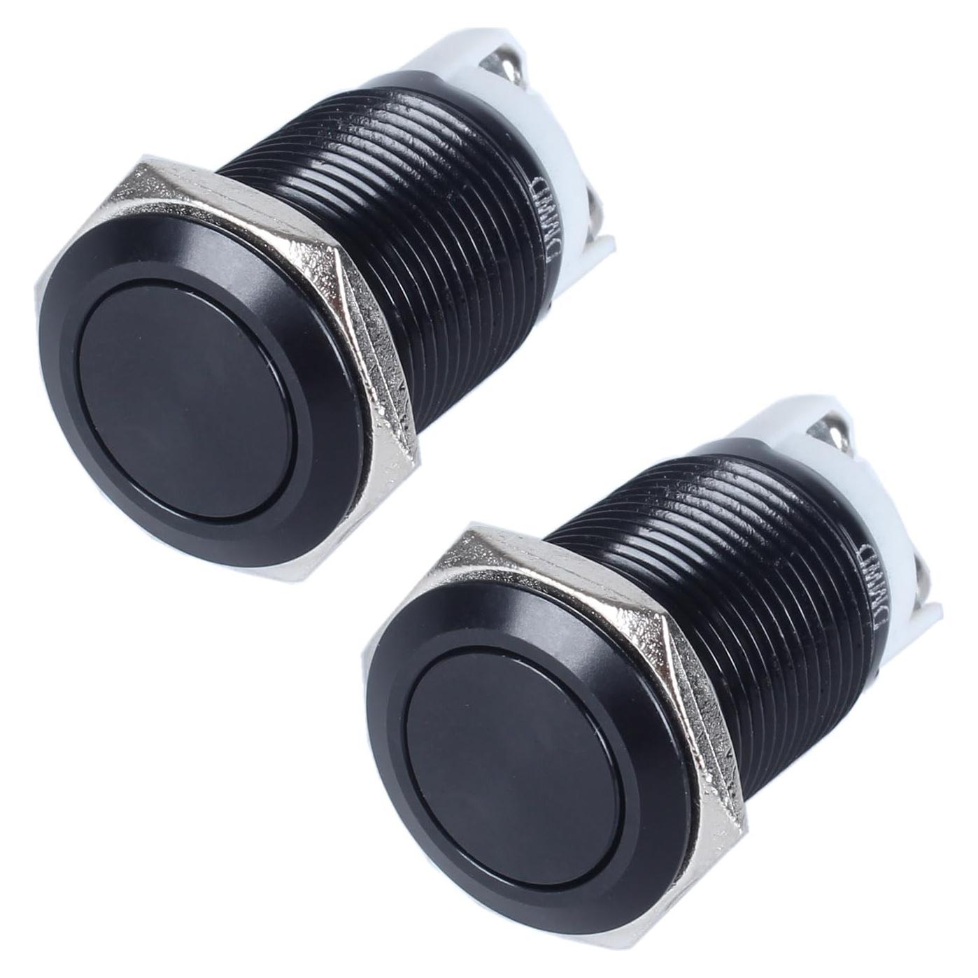 Paquete de 2 Interruptores Metálicos Impermeables 16mm DMWD