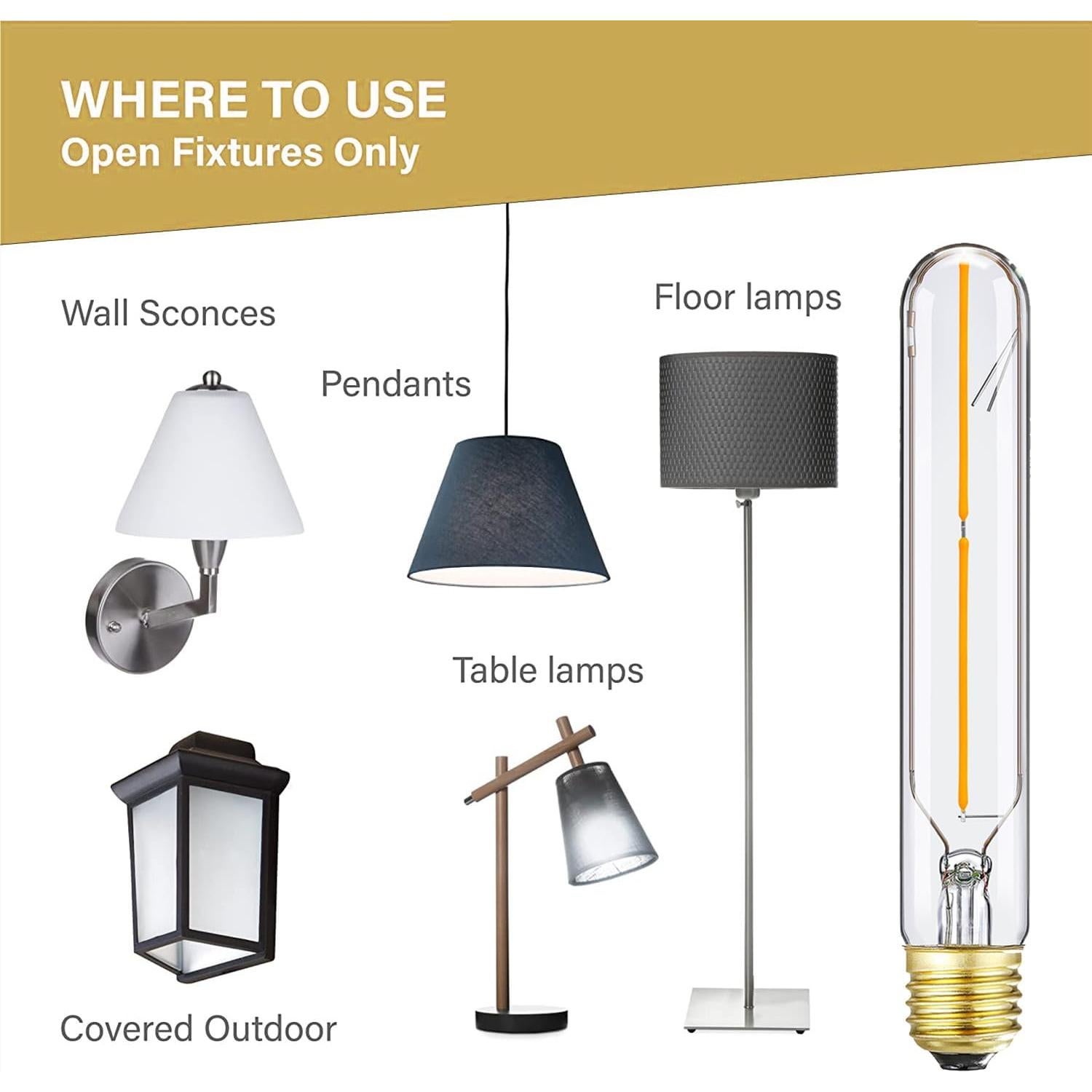 Bombilla LED E26 4W 2700K Regulable Paquete de 6