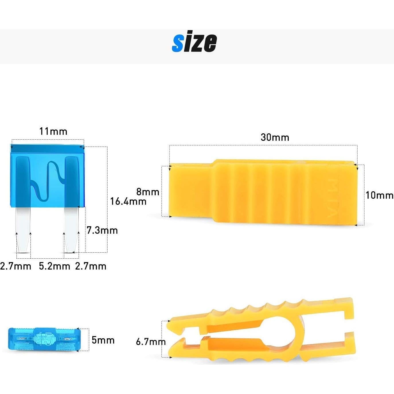 Adaptador de Fusible Tap Nilight 50034R 10PCS + 120 Fusibles Mini