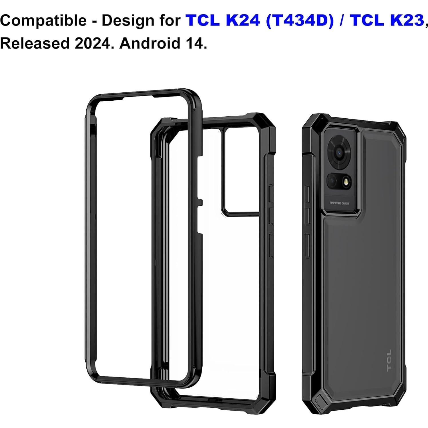 Funda Ailiber Doble Capa para TCL K24 K23 50 LE con Protector