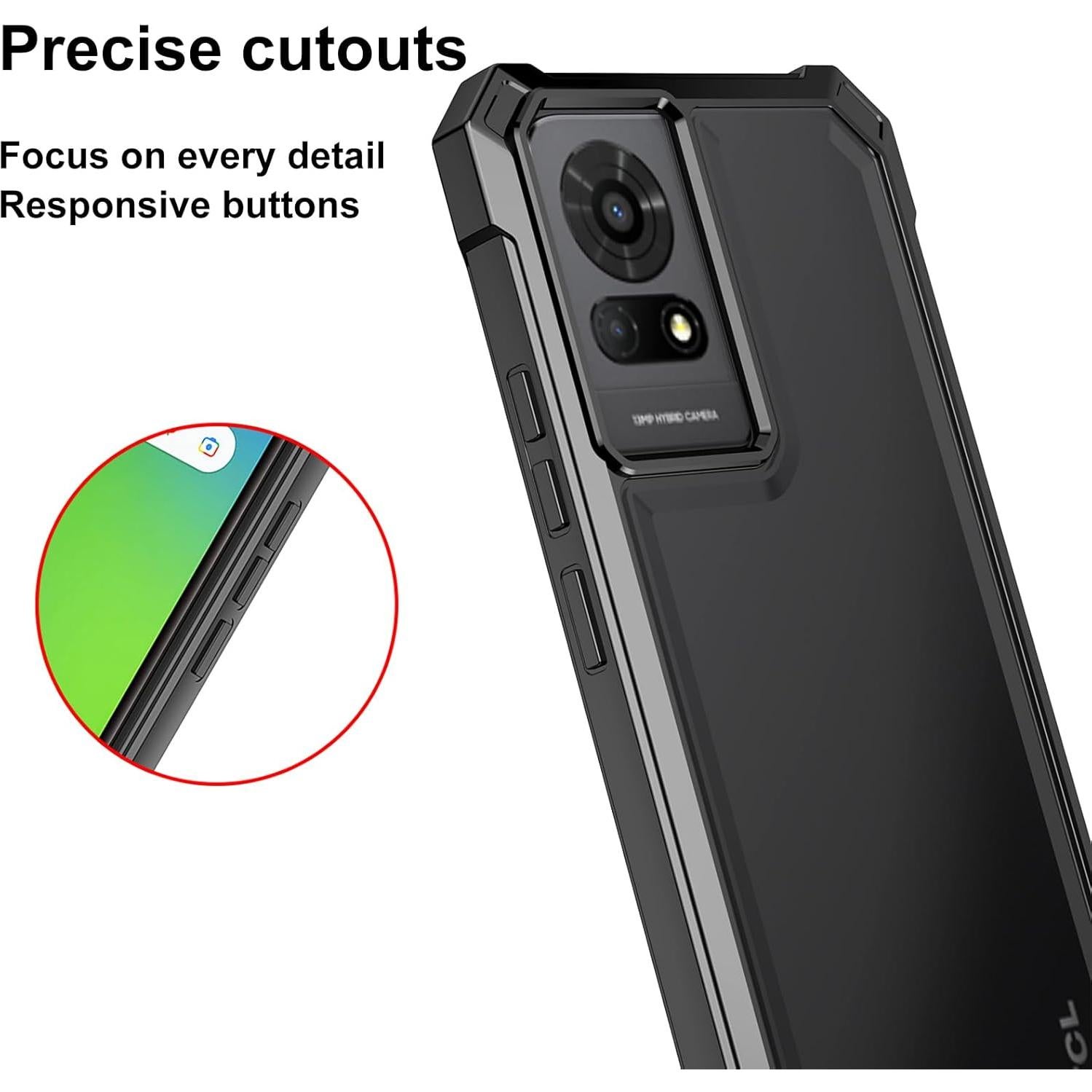 Funda Ailiber Doble Capa para TCL K24 K23 50 LE con Protector