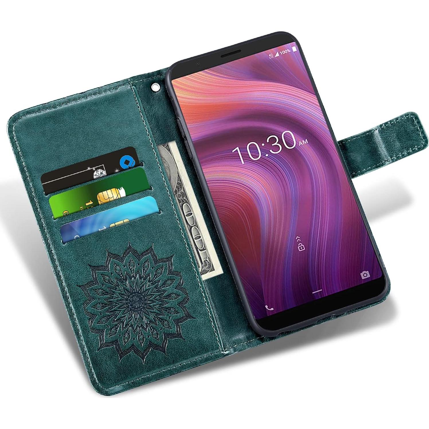 Funda Cartera Alcatel 3V 2019 con Protector Vidrio Templado