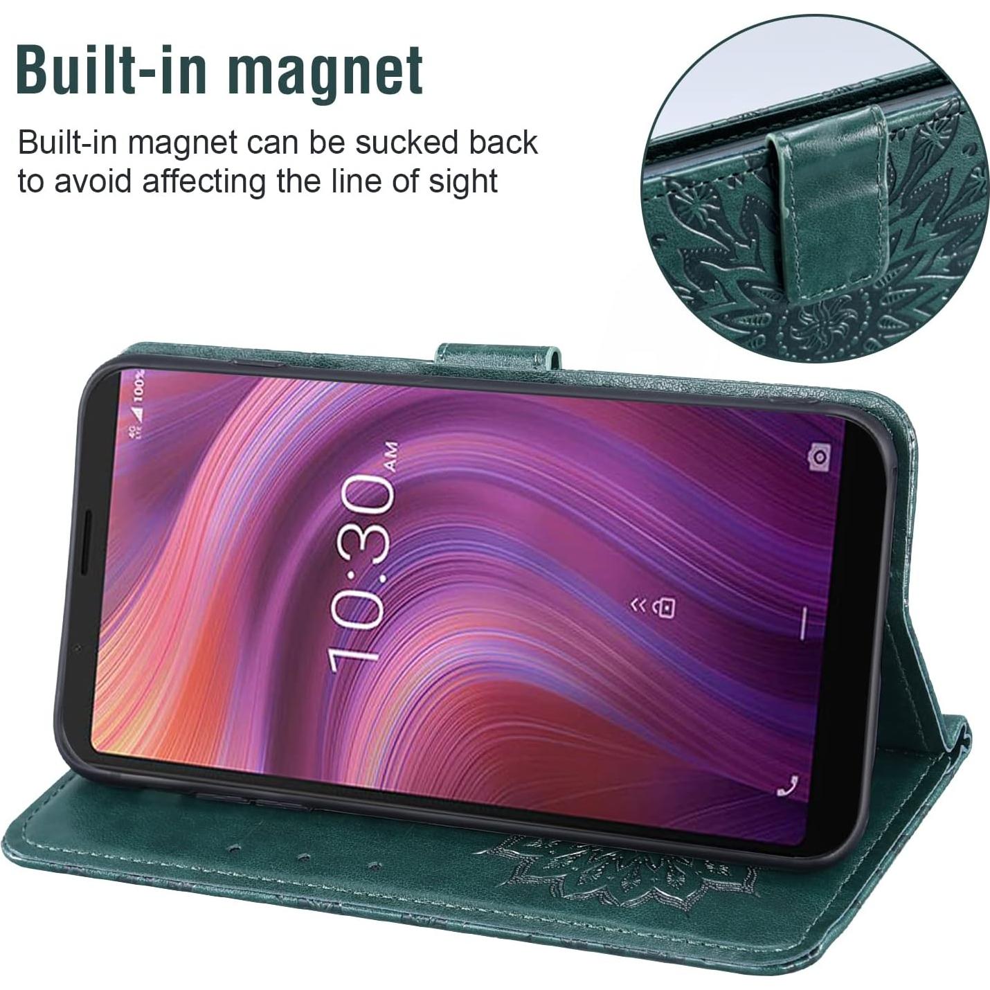 Funda Cartera Alcatel 3V 2019 con Protector Vidrio Templado