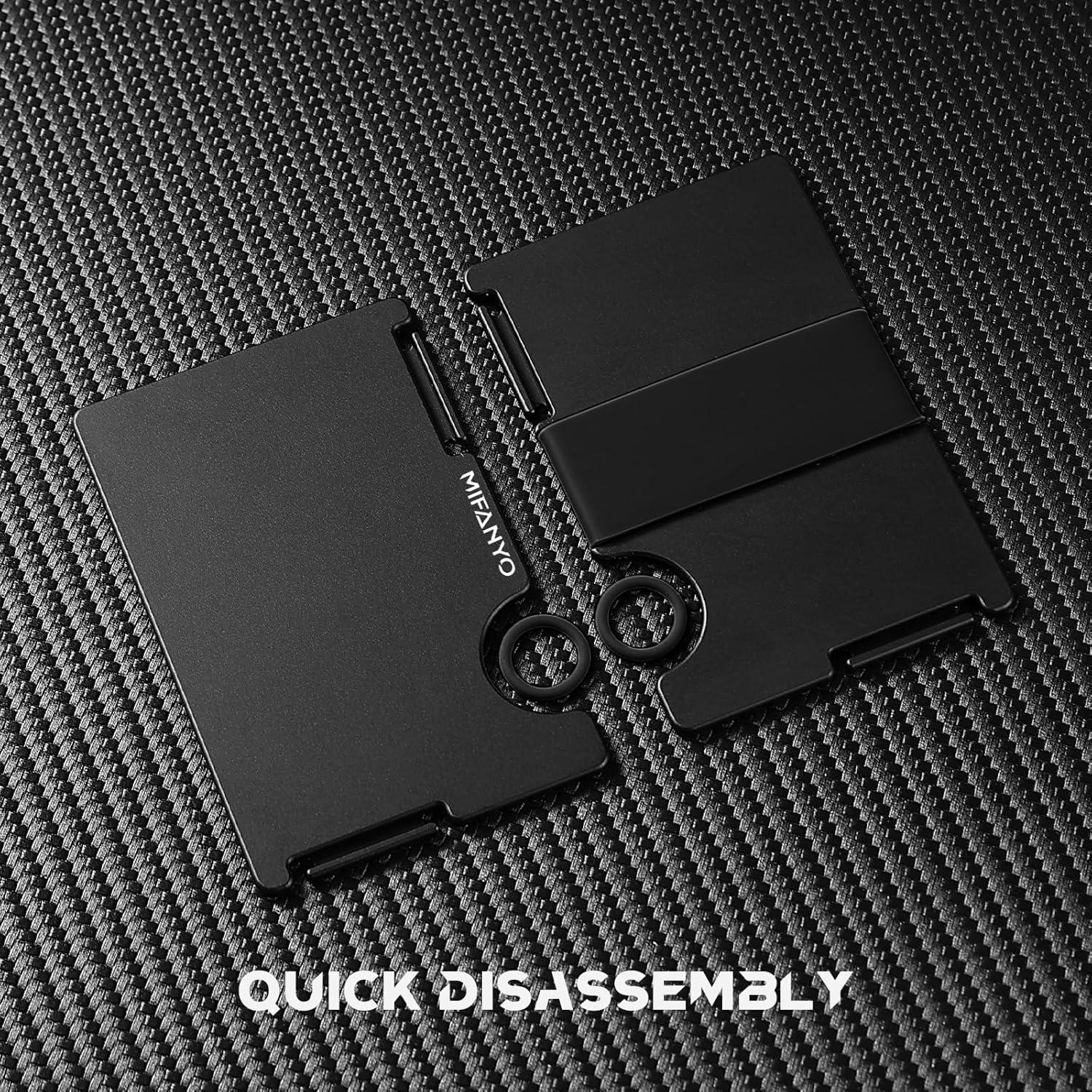 Billetera delgada MIFANYO PM-01 con bloqueo RFID, negra