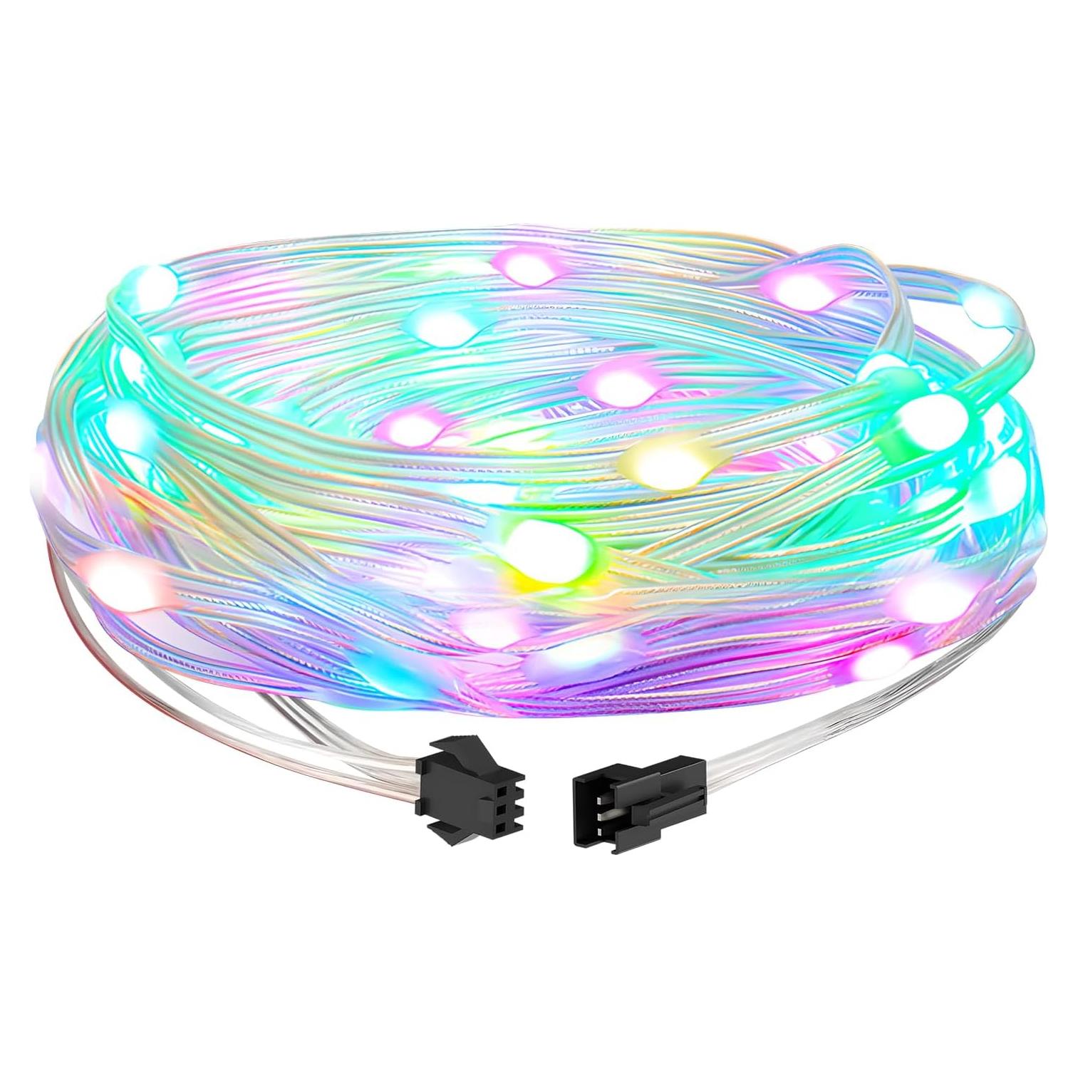 Luces de Cuerda LED WS2812B RGB 50 LEDs 5m DC5V Decoración