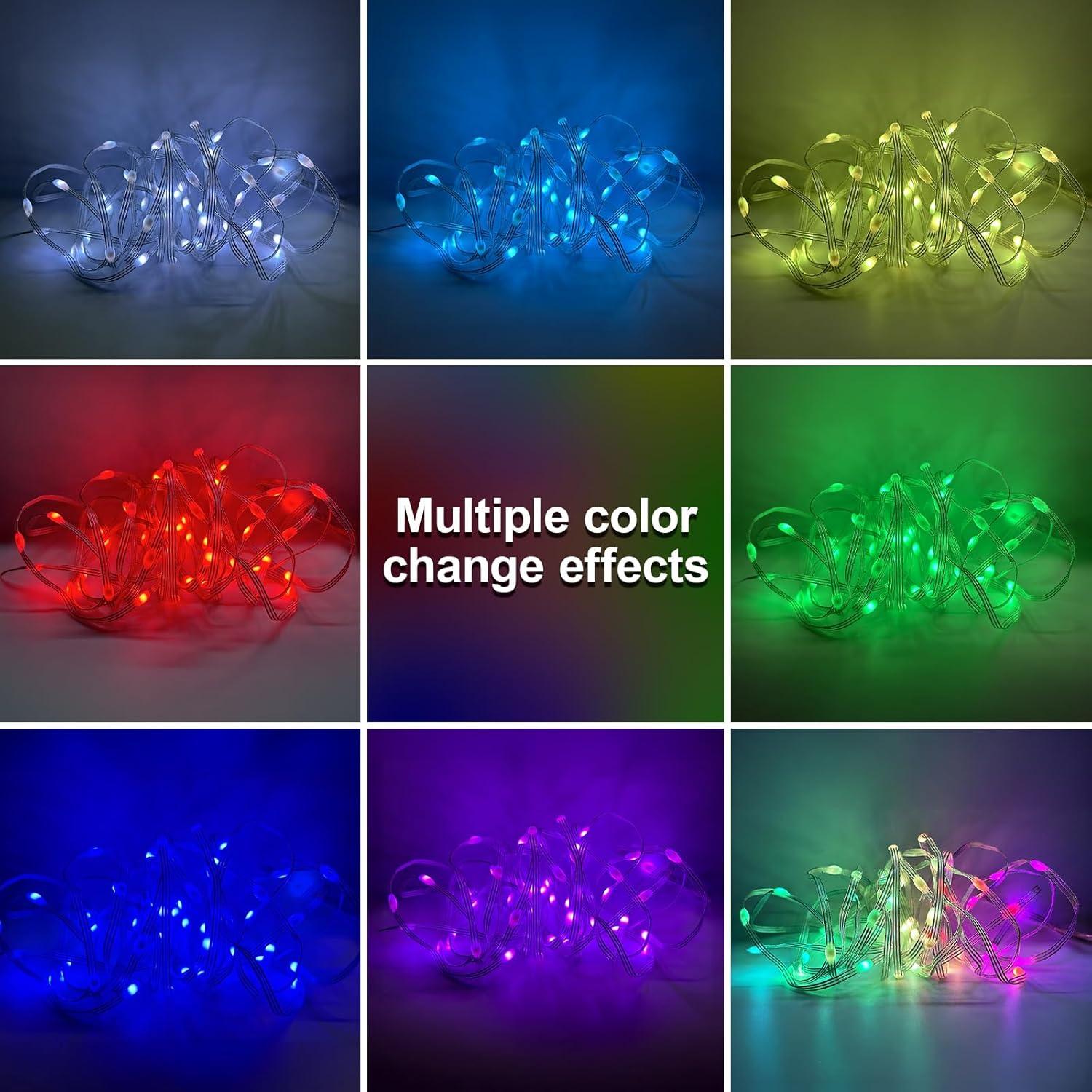 Luces de Cuerda LED WS2812B RGB 50 LEDs 5m DC5V Decoración