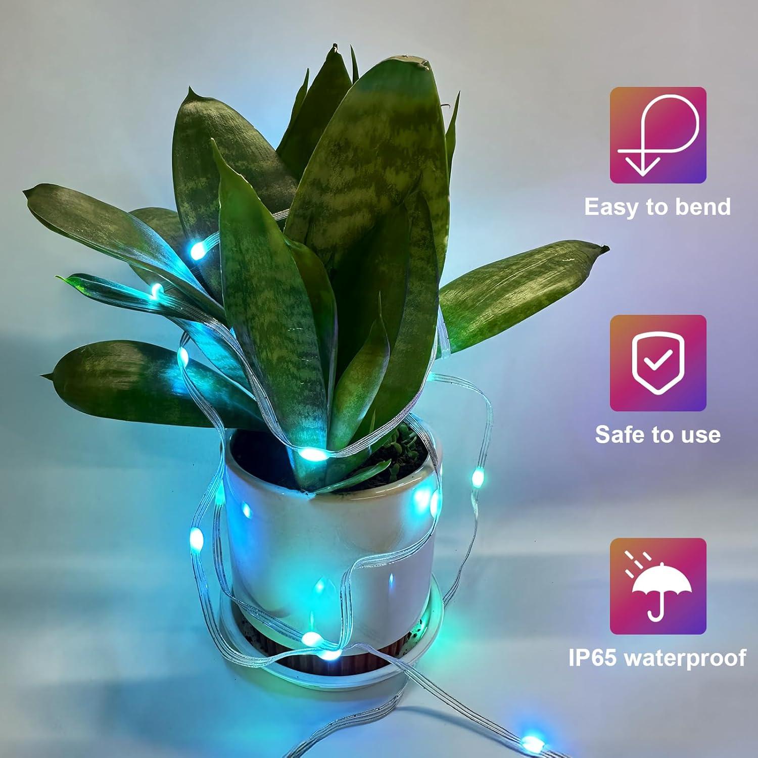 Luces de Cuerda LED WS2812B RGB 50 LEDs 5m DC5V Decoración