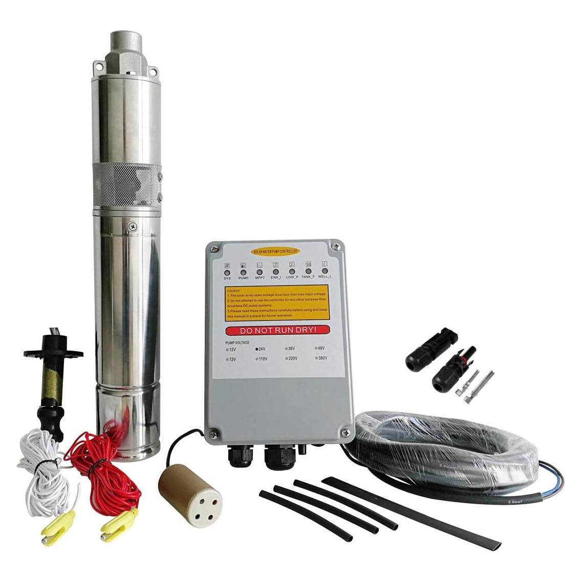 Bomba de Agua Solar PWS 24VDC Sumergible Acero Inoxidable 50.29m