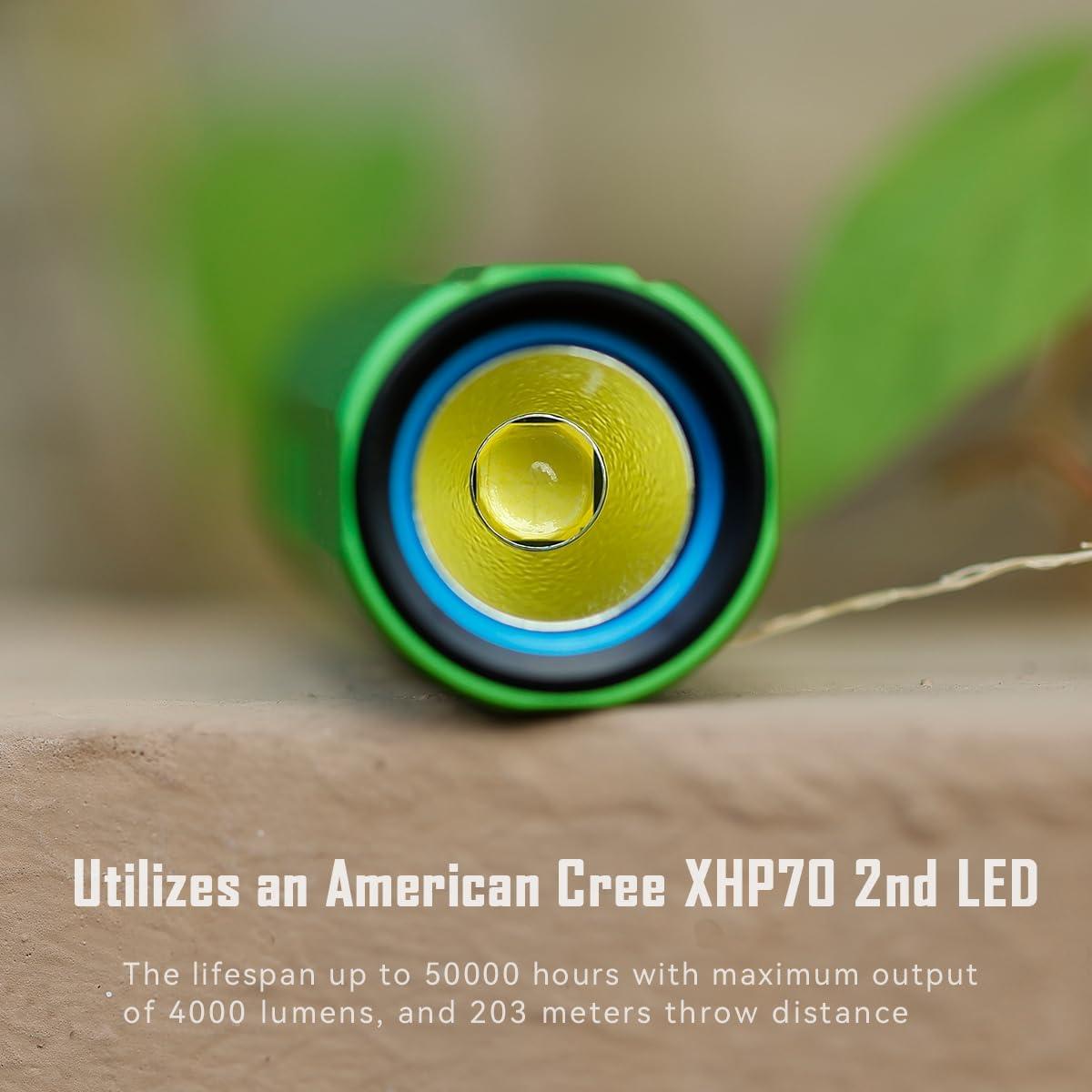 Linterna EDC IMALENT LD70 4000 Lúmenes LED CREE Verde