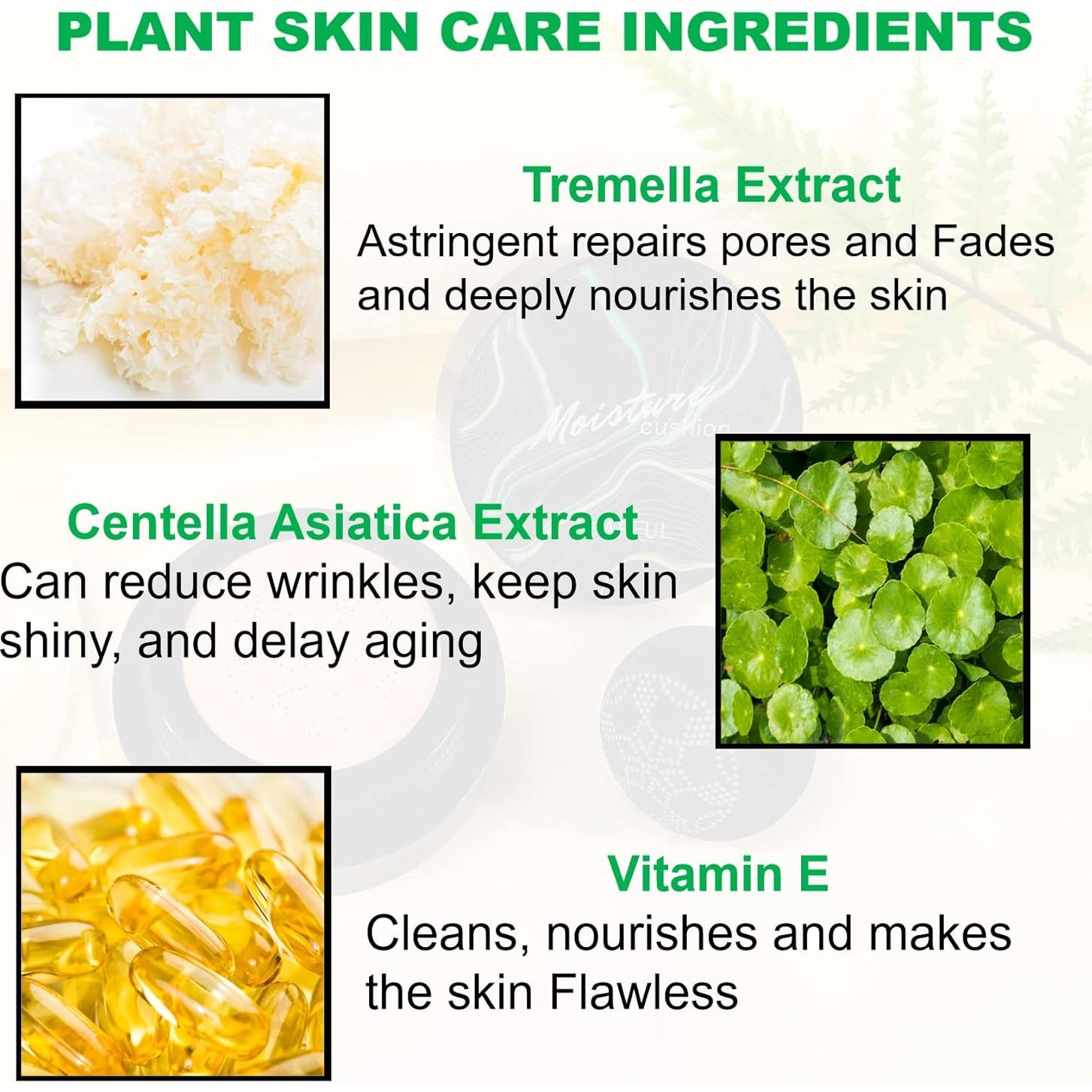 Crema CC Hidratante QIUFSSE 2PCS con Esponja Hongo Natural