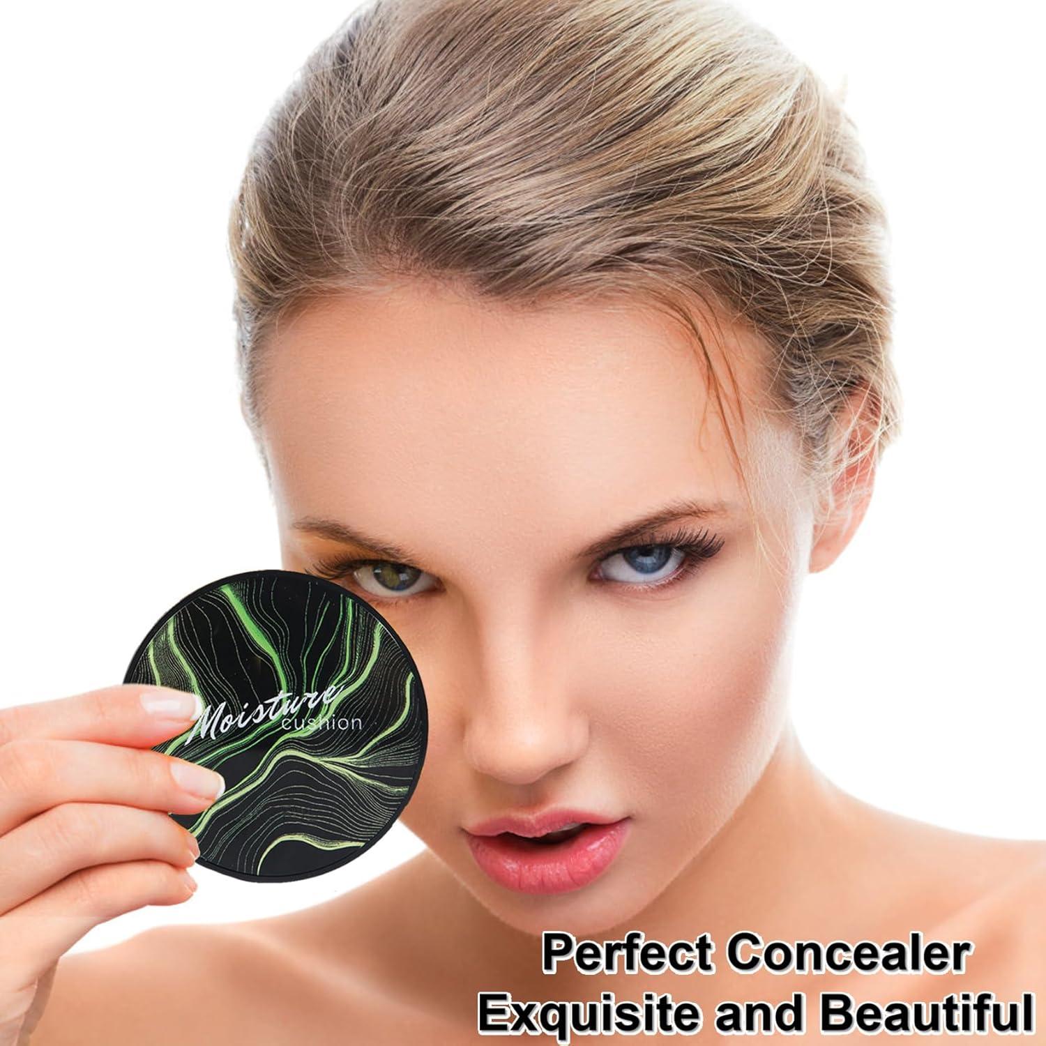 Crema CC Hidratante QIUFSSE 2PCS con Esponja Hongo Natural