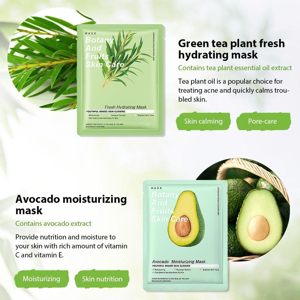 Set de 6 Máscaras Faciales Kaely - Hidratantes y Nutritivas