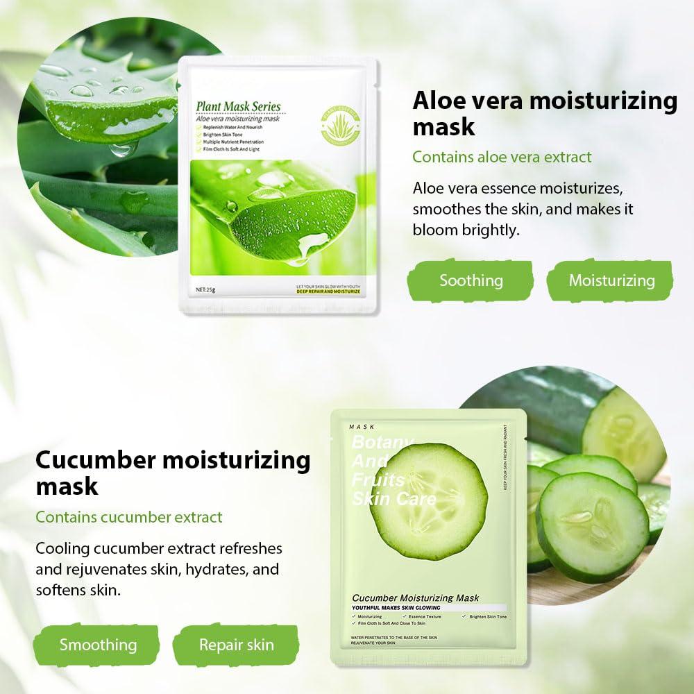 Set de 6 Máscaras Faciales Kaely - Hidratantes y Nutritivas