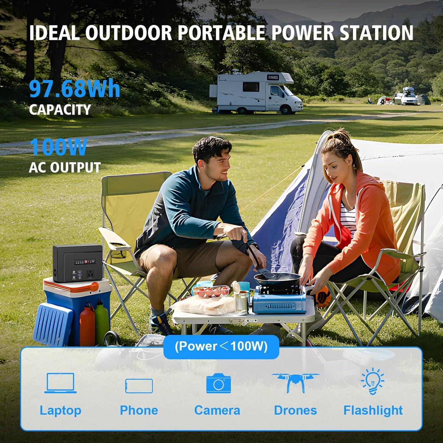 Banco de Energía Portátil Powkey 100W 26400mAh Carga Rápida