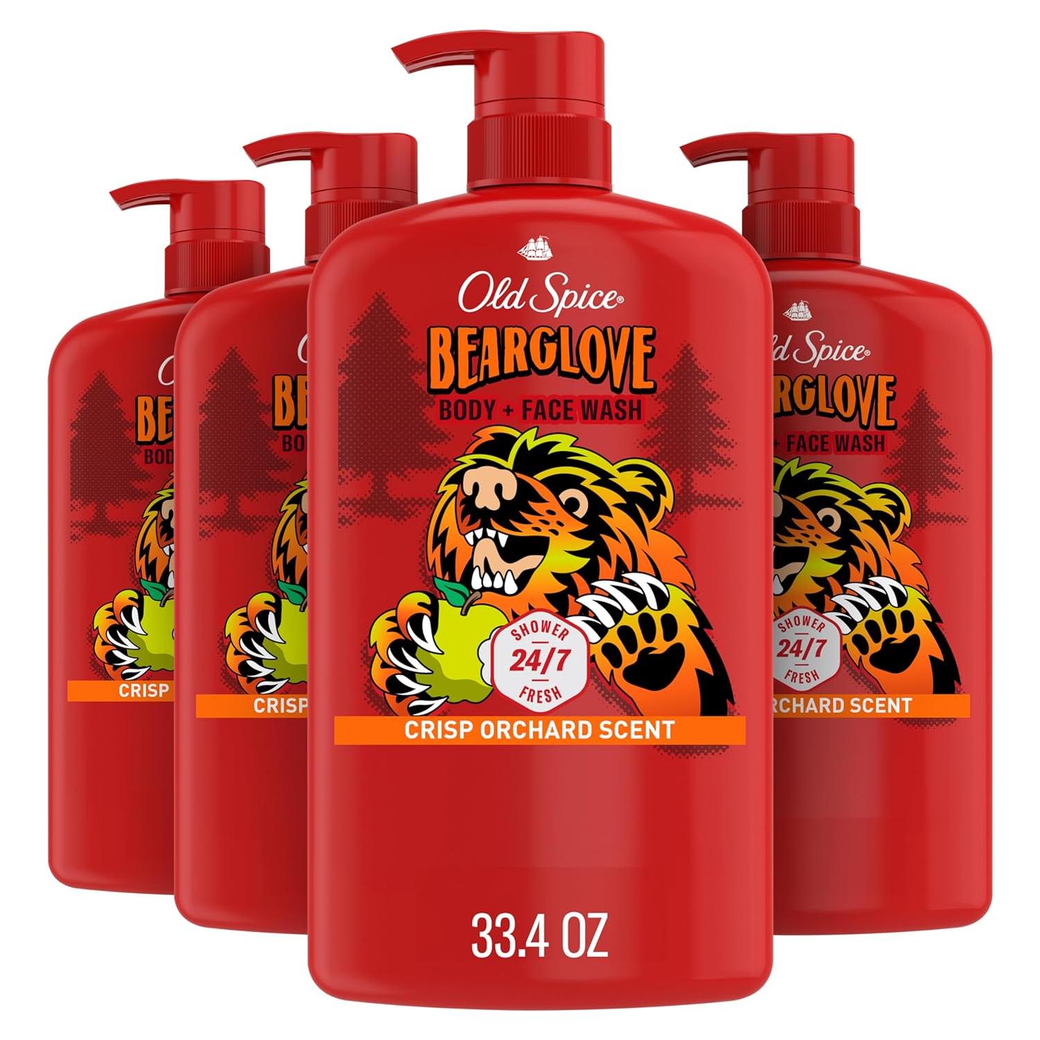 Gel de Ducha Old Spice Bearglove 2-en-1 4x33.4oz Aroma Duradero