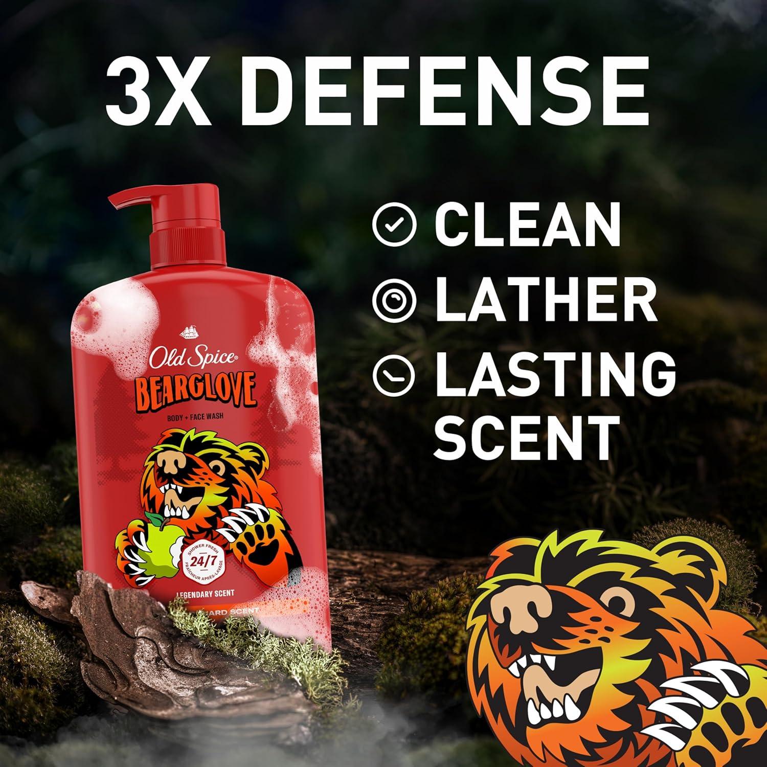 Gel de Ducha Old Spice Bearglove 2-en-1 4x33.4oz Aroma Duradero