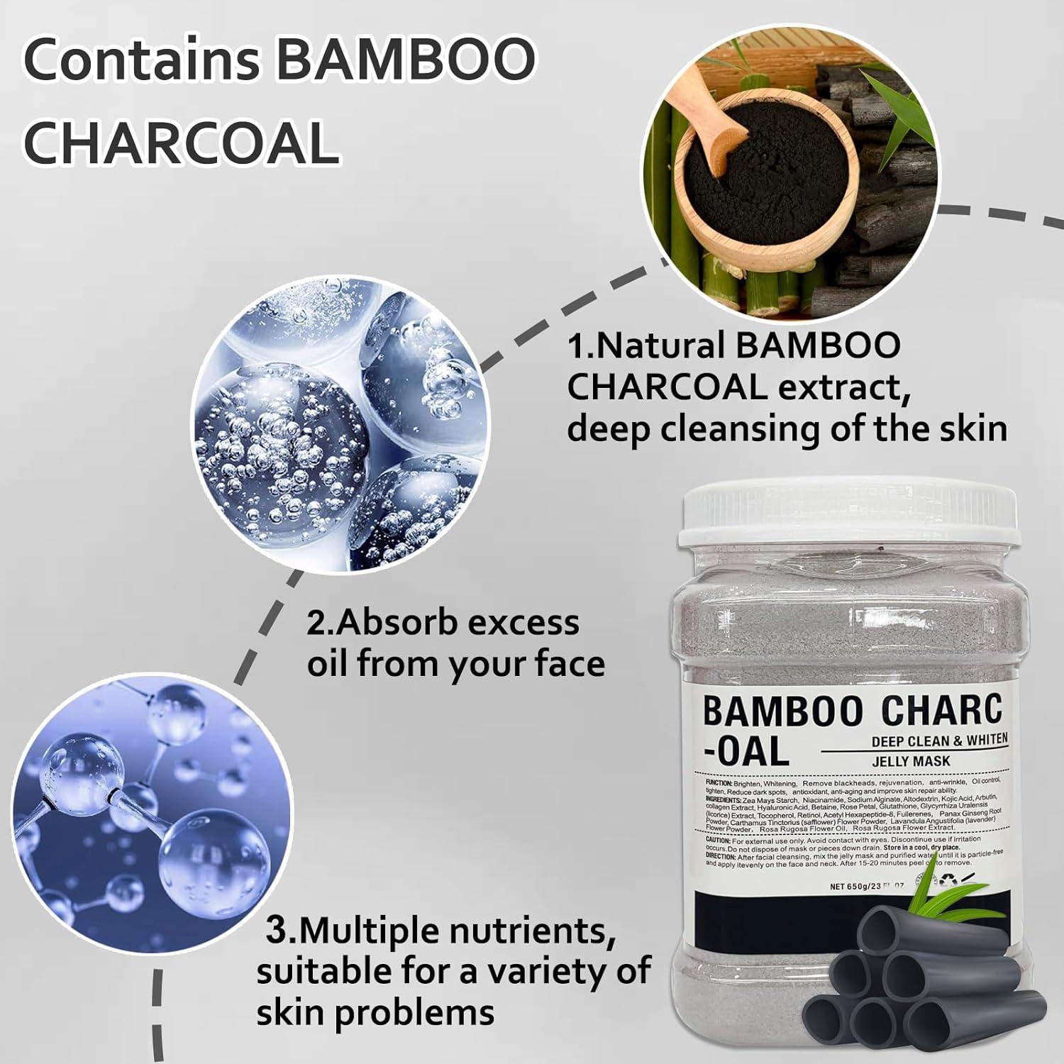 Polvo de Máscara de Gelatina Hidro Ouhans 680g Carbón Bambú