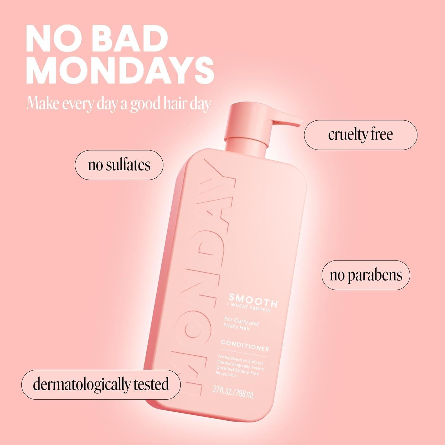 Acondicionador Smooth Monday Haircare 798 mL para Cabello Frizz