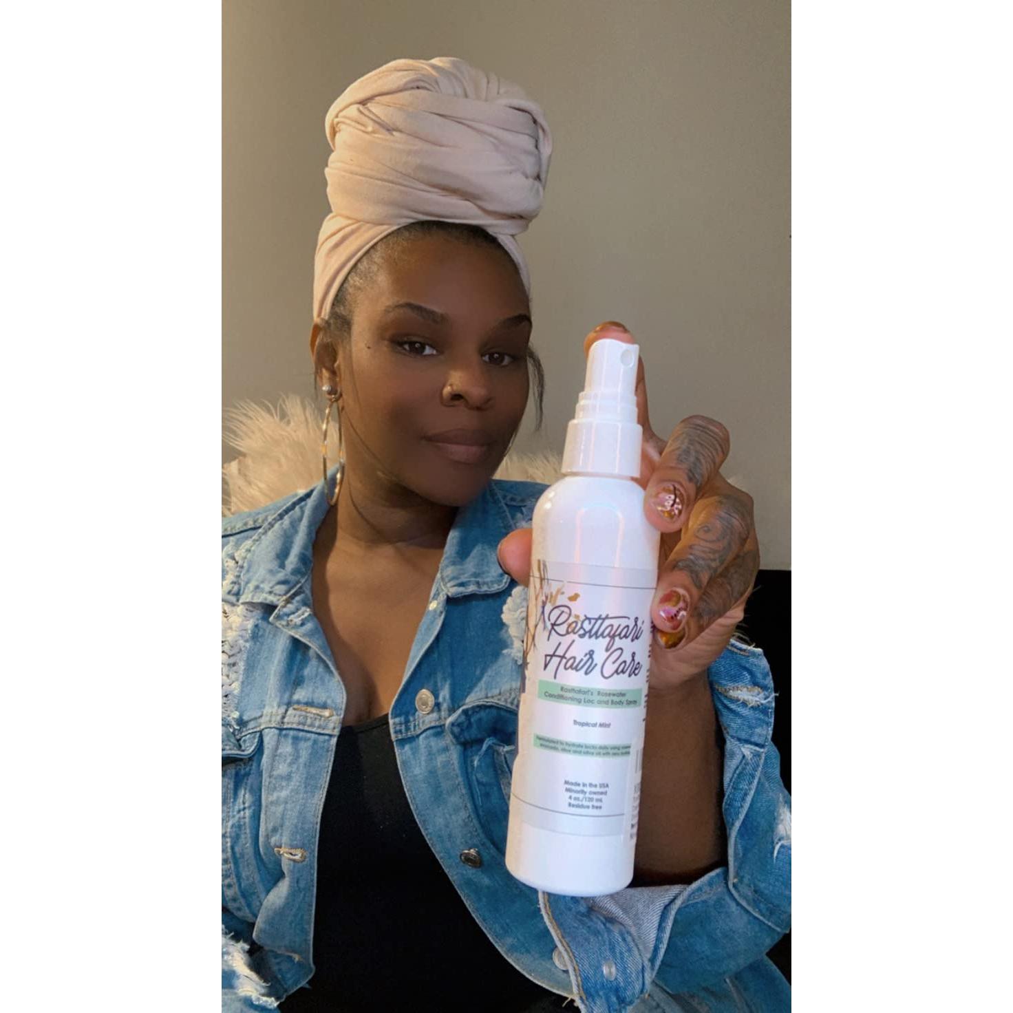 Spray Acondicionador Hidratante Rastta Locs 118 ml - Agua de Rosas y Menta