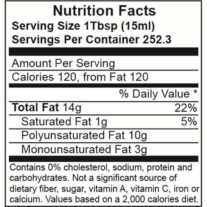 Aceite de Semilla de Uva Baja Precious 3.79L Prensado en Frío
