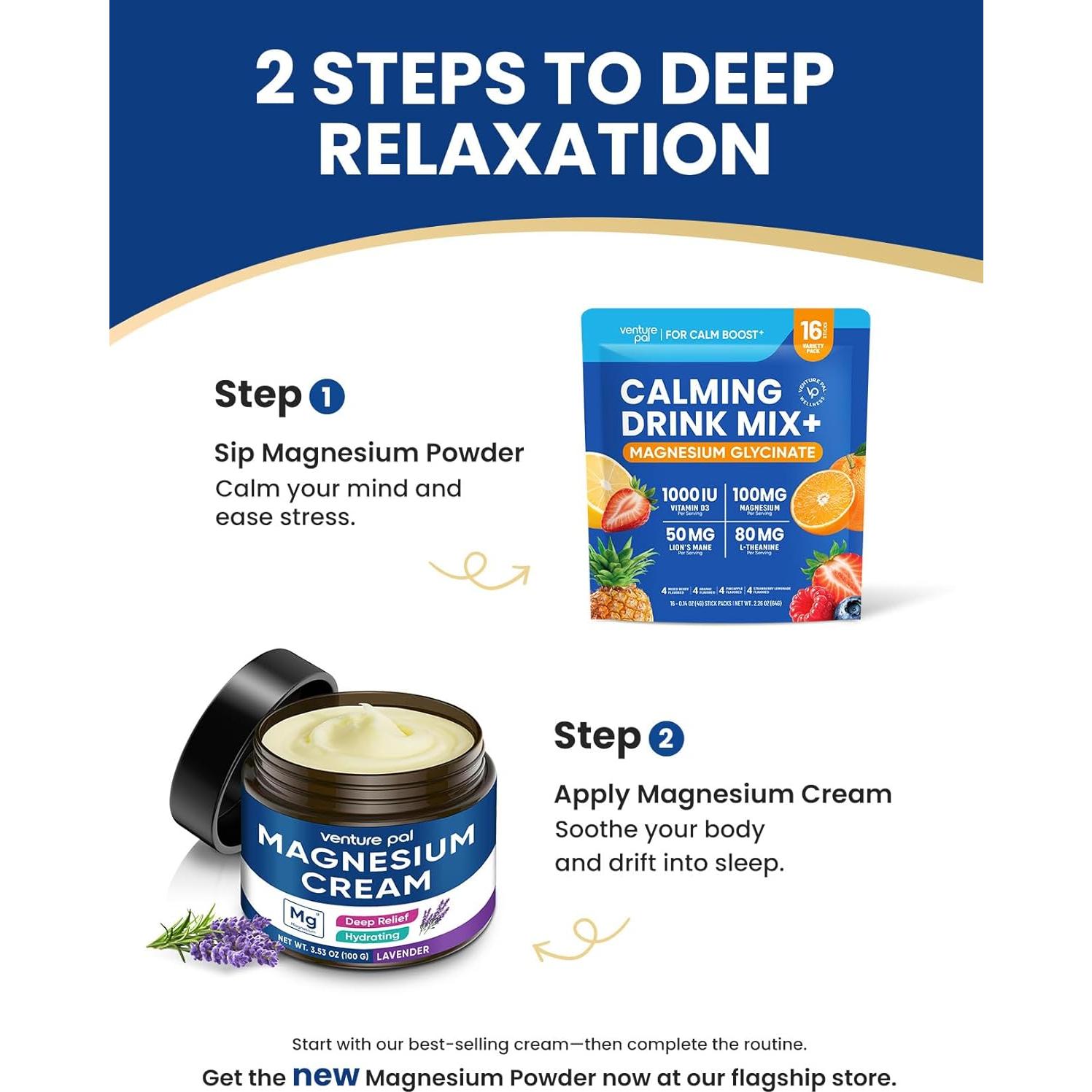 Crema Tópica de Magnesio Venture Pal 118 ml - Relajación Muscular