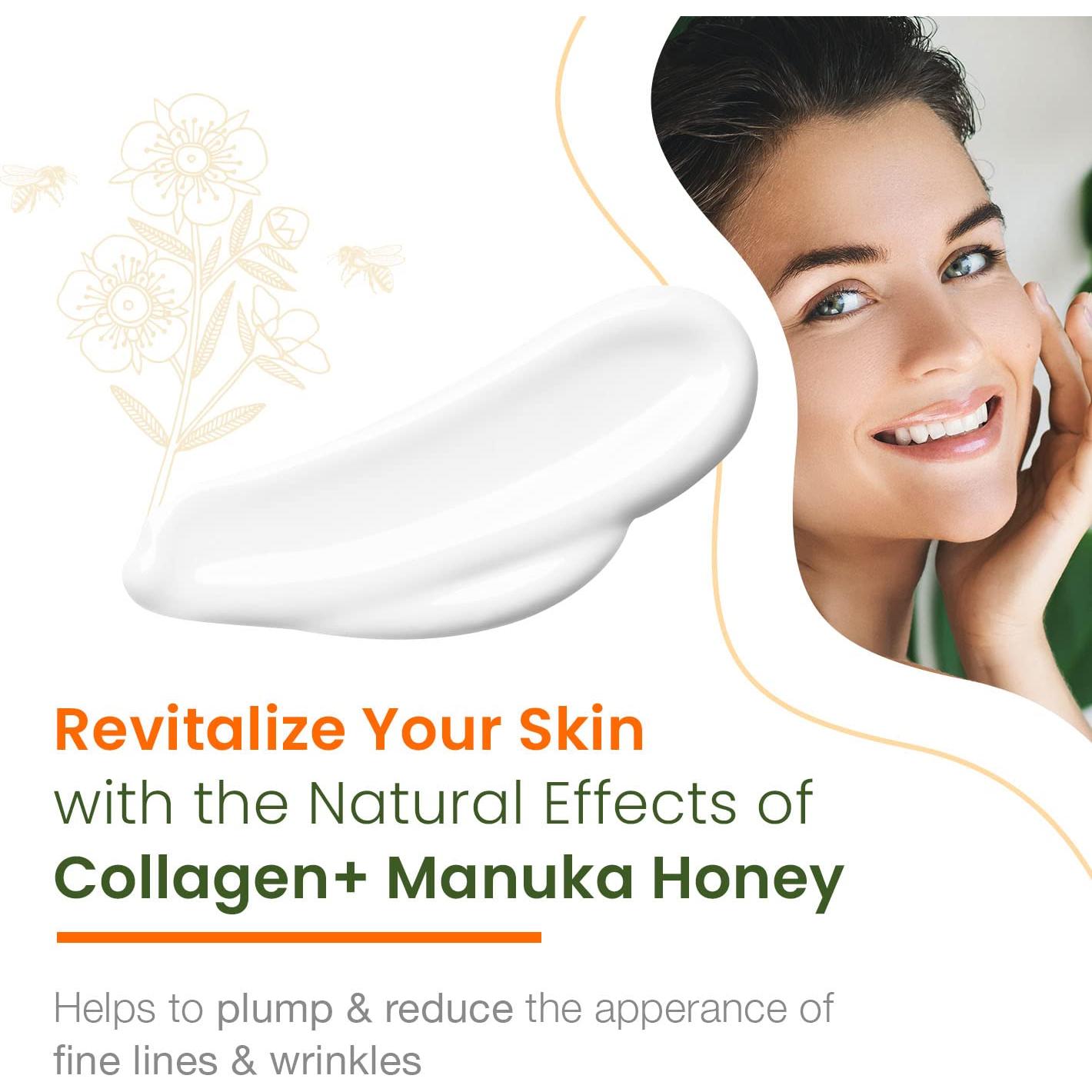 Crema Hidratante Facial Klar & Co 50ml Colágeno Miel Manuka