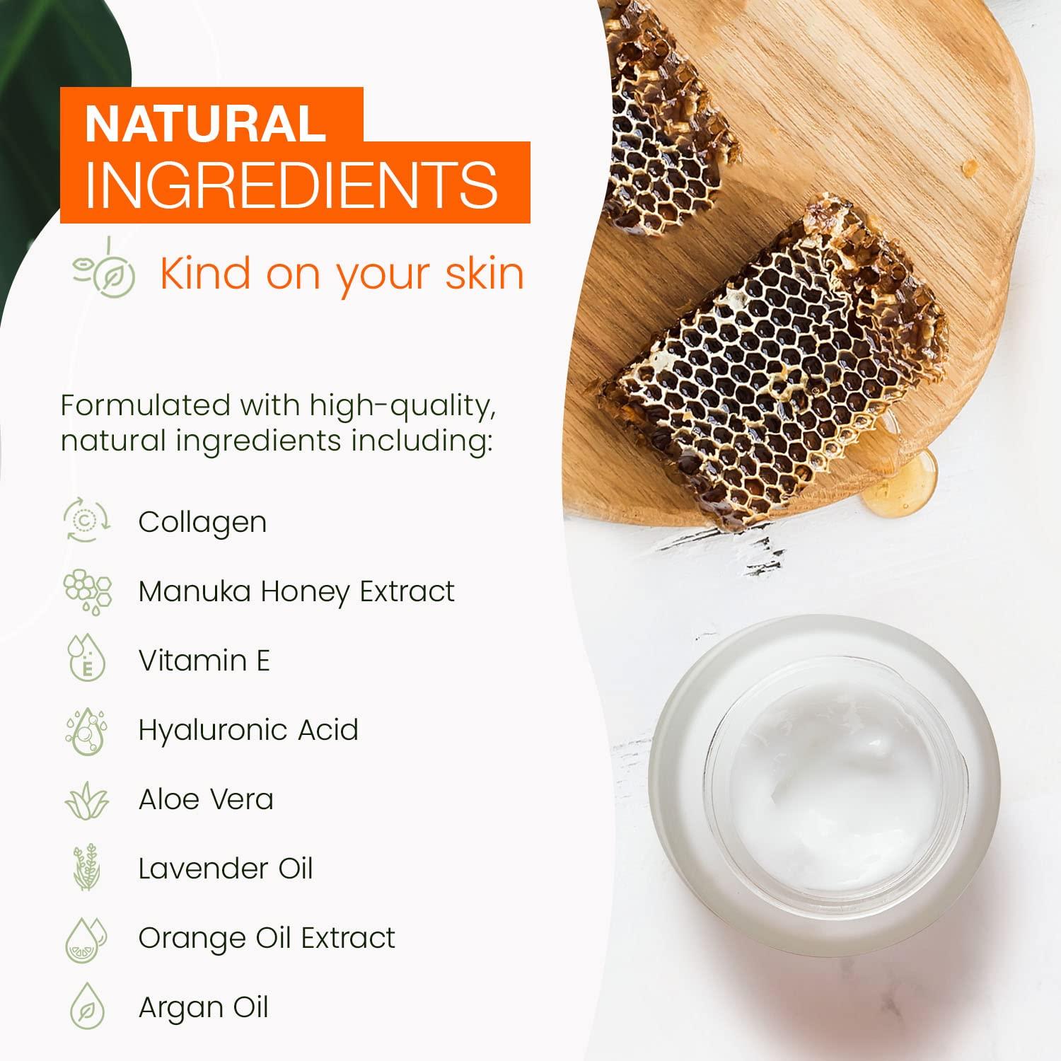 Crema Hidratante Facial Klar & Co 50ml Colágeno Miel Manuka