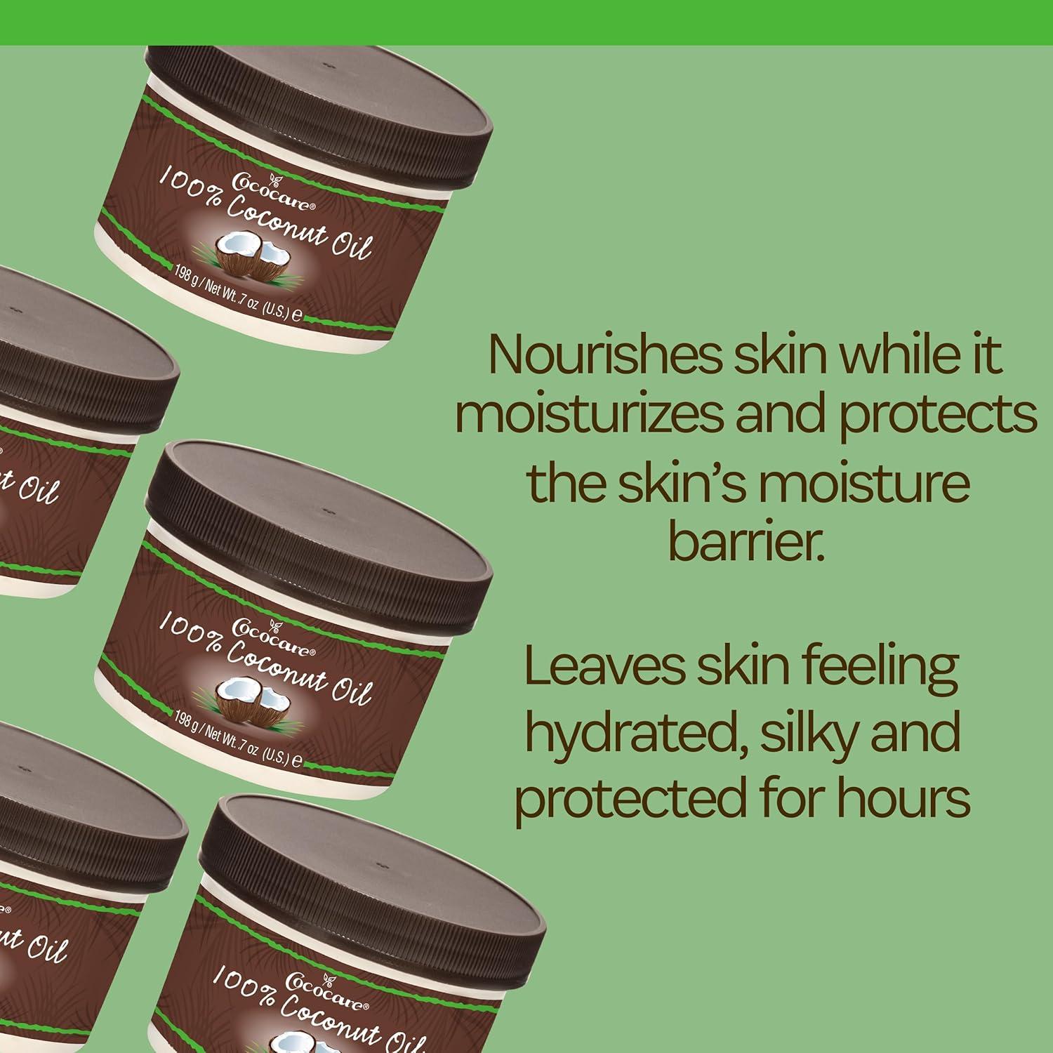 Cococare Aceite de Coco 100% Natural 113.4g - Hidratante Piel y Cabello