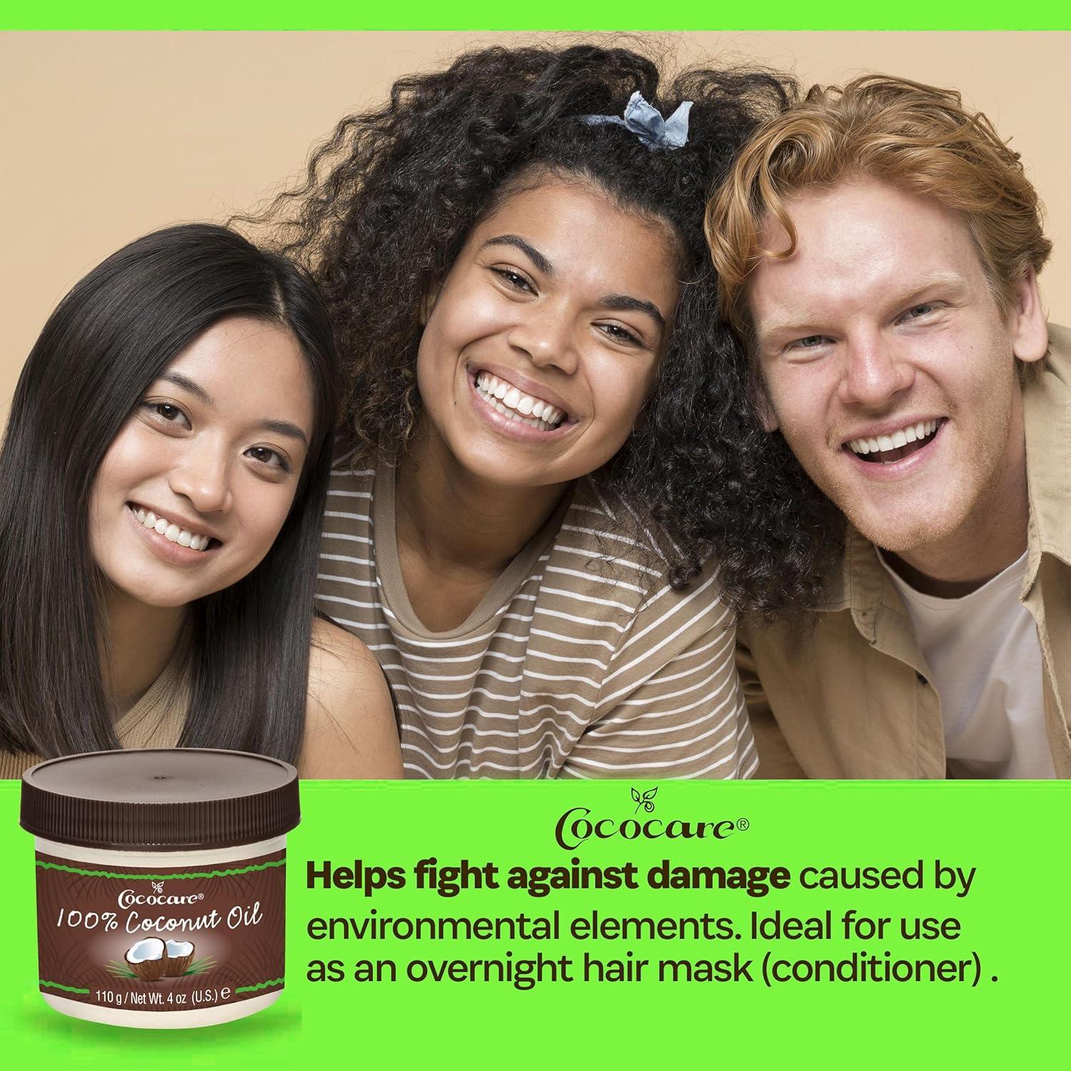 Cococare Aceite de Coco 100% Natural 113.4g - Hidratante Piel y Cabello