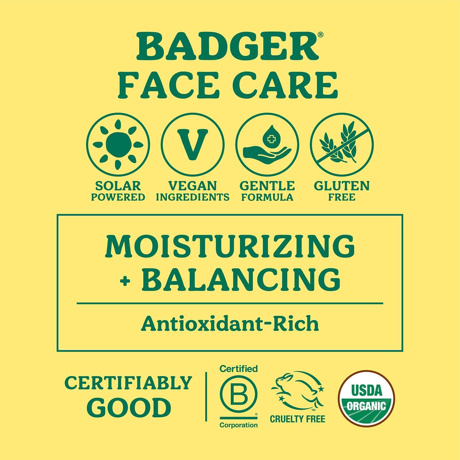 Aceite Facial Orgánico Badger de Argán 29.57 ml Hidratante
