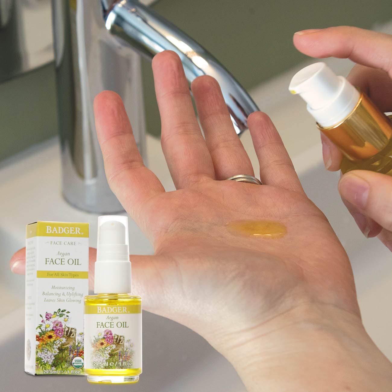 Aceite Facial Orgánico Badger de Argán 29.57 ml Hidratante