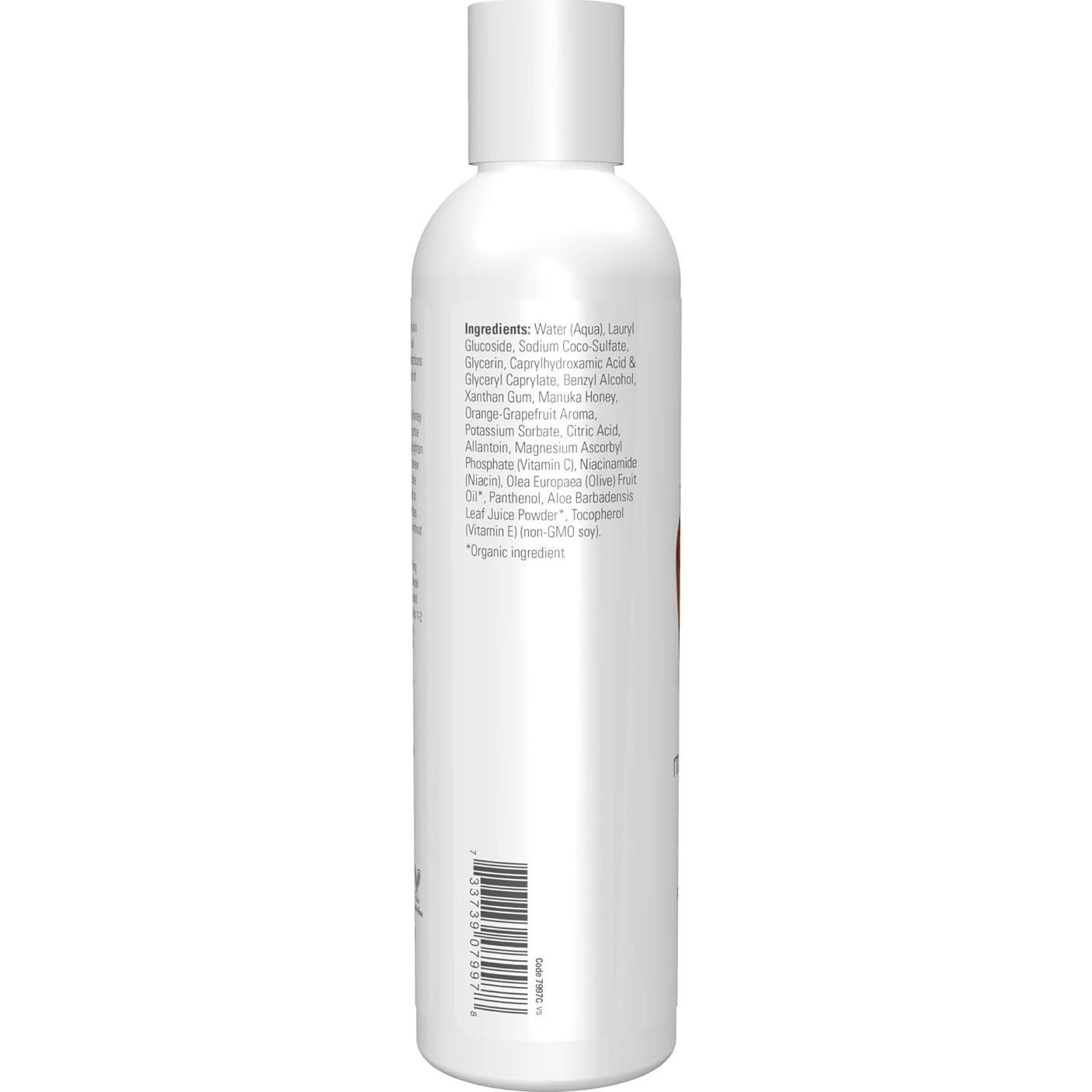 Gel Limpiador de Vitamina C y Miel de Manuka NOW Foods 236 ml