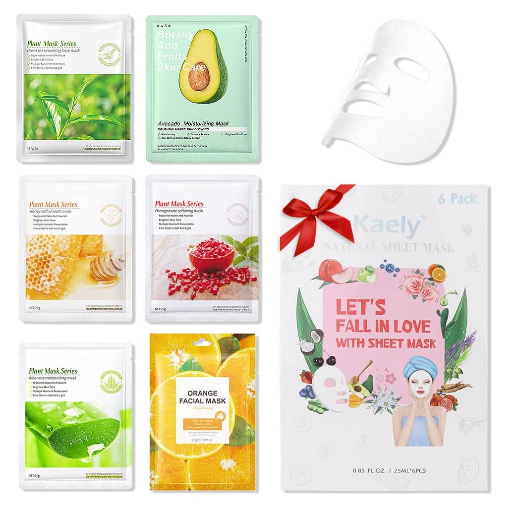 Set de 6 Máscaras Faciales Hidratantes DIARIO DE AMY con Aloe Vera