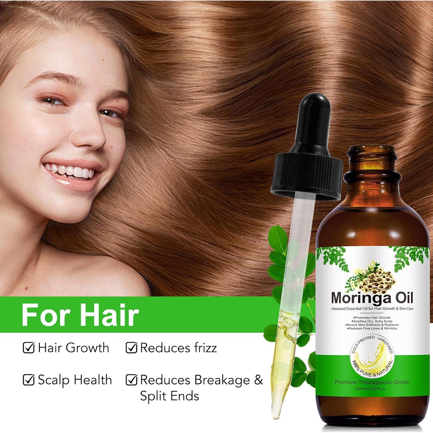 Aceite de Moringa Orgánico Shuangjia 59.87 ml para Cabello