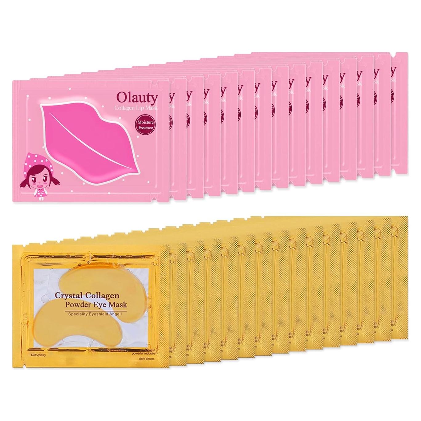 30 Piezas Mascarillas Hidratantes Labios y Ojos Lingyun