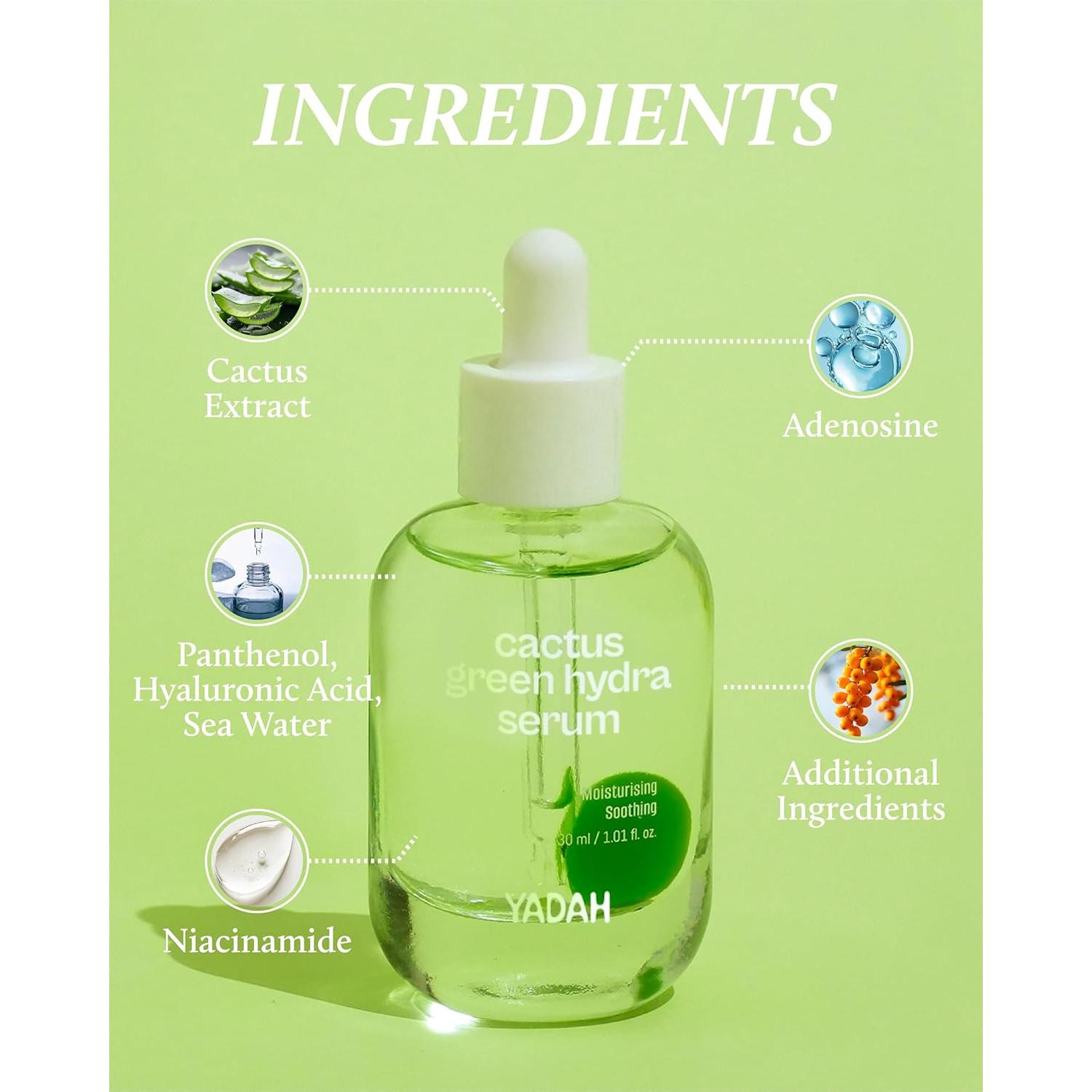 Sérum Hidra Verde YADAH 30 ml - Hidratación y Equilibrio Piel
