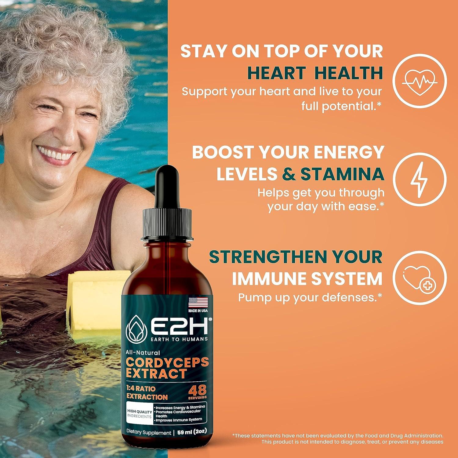 Suplemento Líquido de Hongo Cordyceps E2H - 59 ml