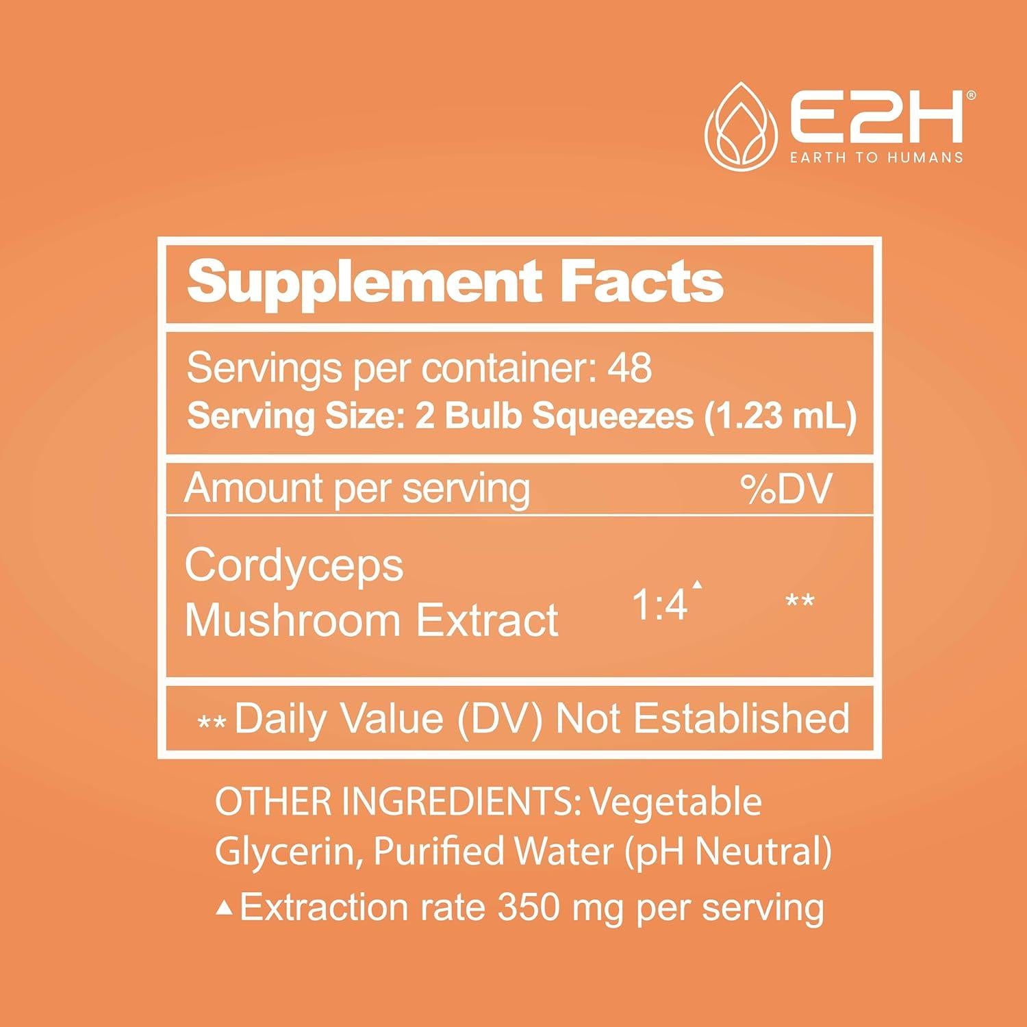Suplemento Líquido de Hongo Cordyceps E2H - 59 ml