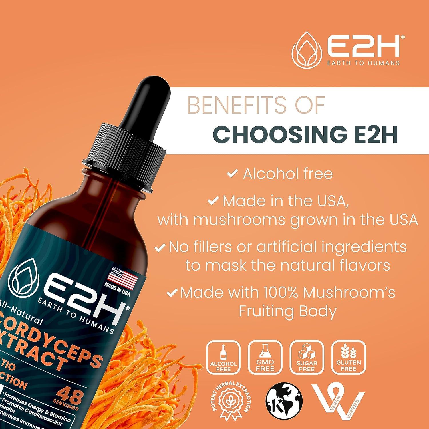 Suplemento Líquido de Hongo Cordyceps E2H - 59 ml