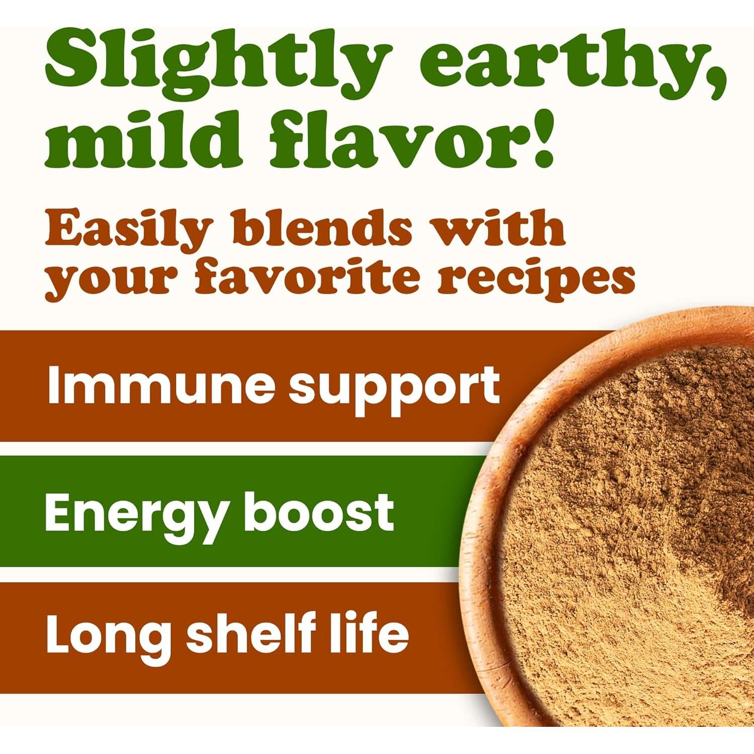 Polvo de Hongo Cordyceps Orgánico Food to Live 227g - Vegano, Kosher