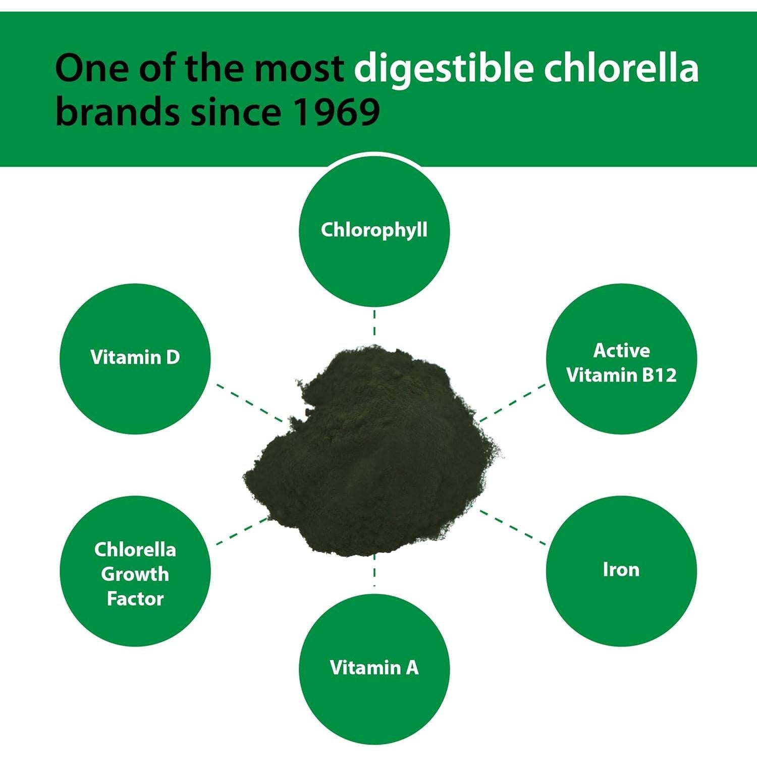 Suplemento de Algas Verdes en Polvo Sun Chlorella 100g